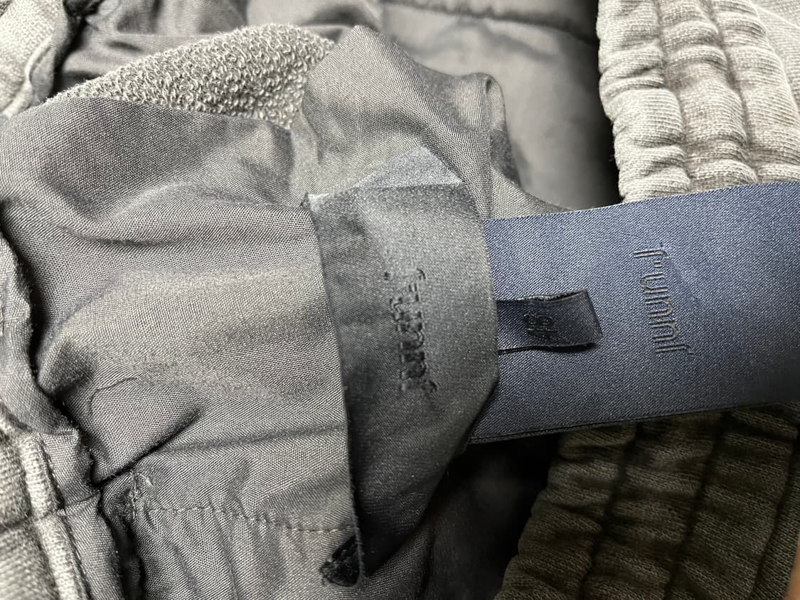 준지 남성 그레이 후드 집업 & 트레이닝 바지 셋업 상품이미지7