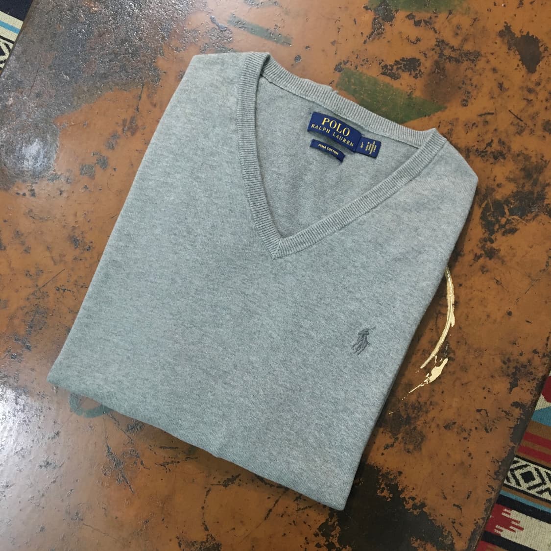 폴로랄프로렌 그레이 피마코튼 니트 남성 110 사이즈  상품이미지1