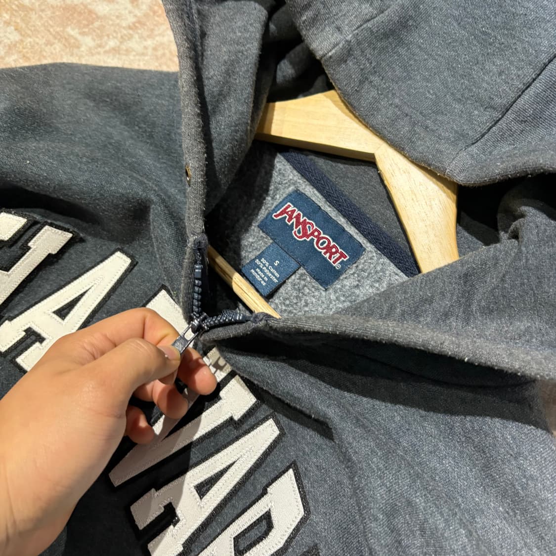 Jansport 빈티지 하버드 후드집업 상품이미지6