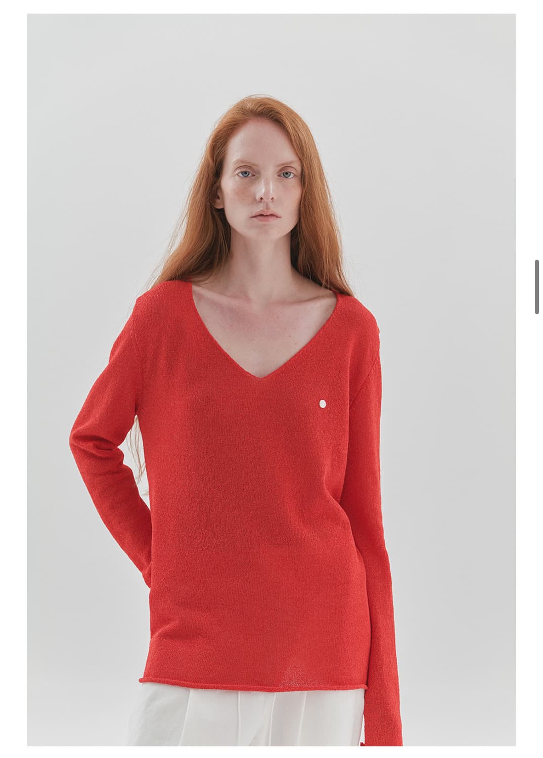 니하운 Anitta V-neck Knit (Red) 상품이미지2