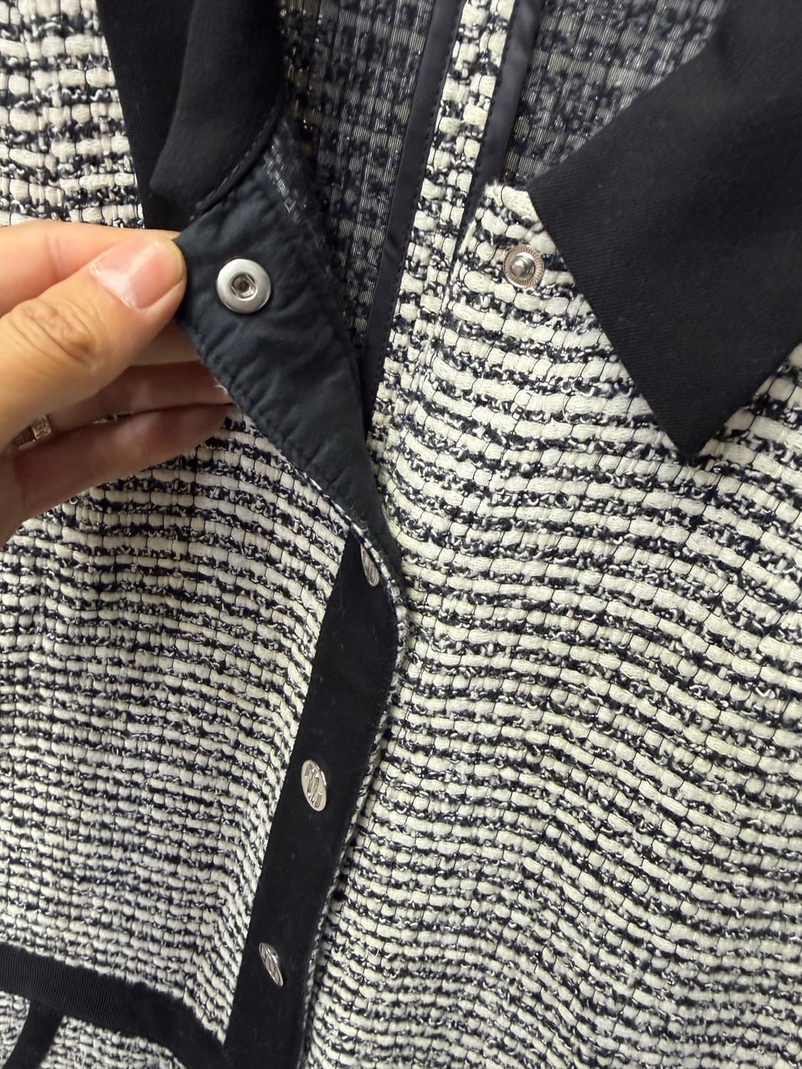 정품) maje 마쥬 트위드 반팔 원피스 36 상품이미지4