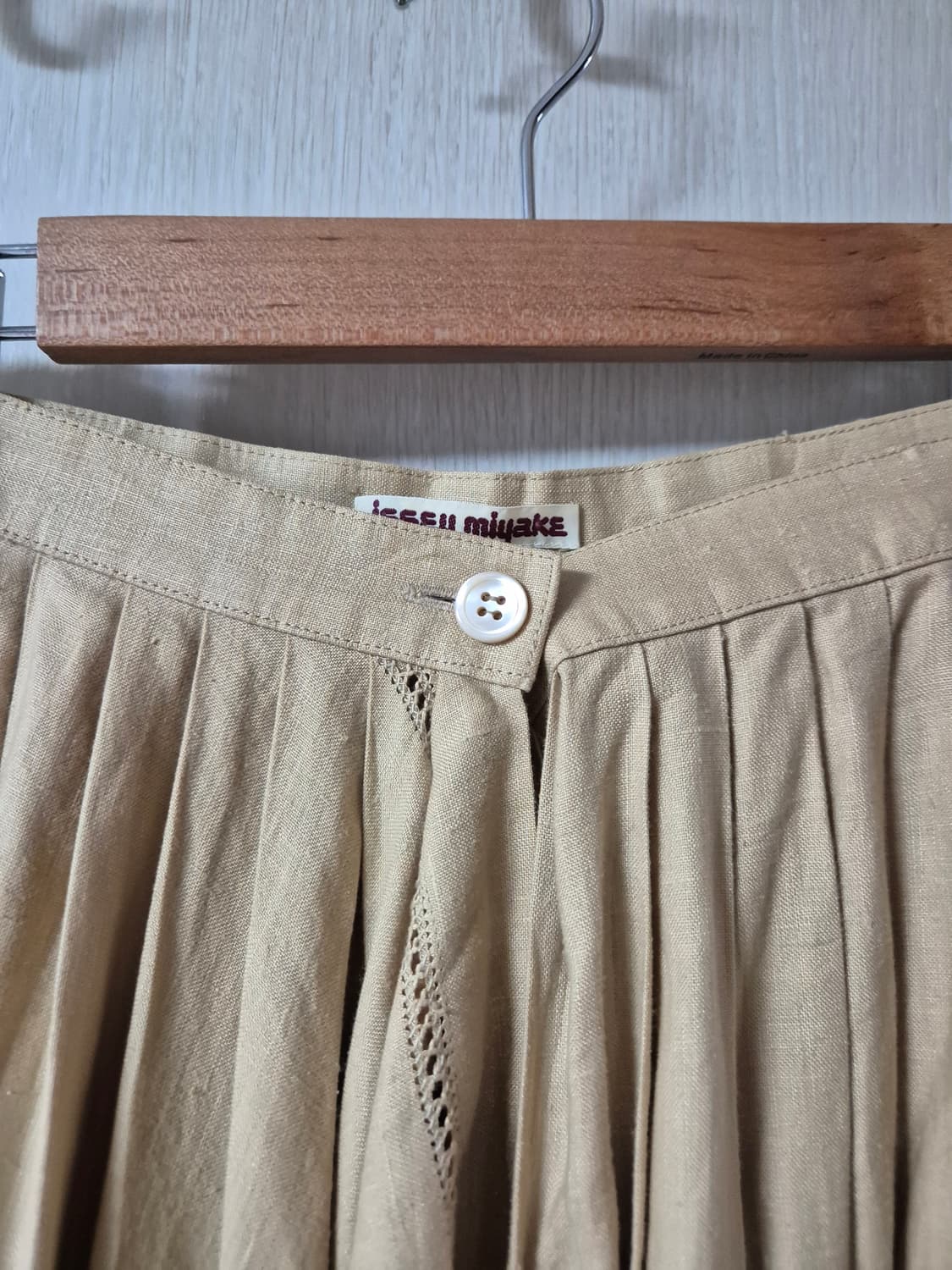(정품) 이세이미야케 린넨 플리츠 스커트 랩 스커트 상품이미지4