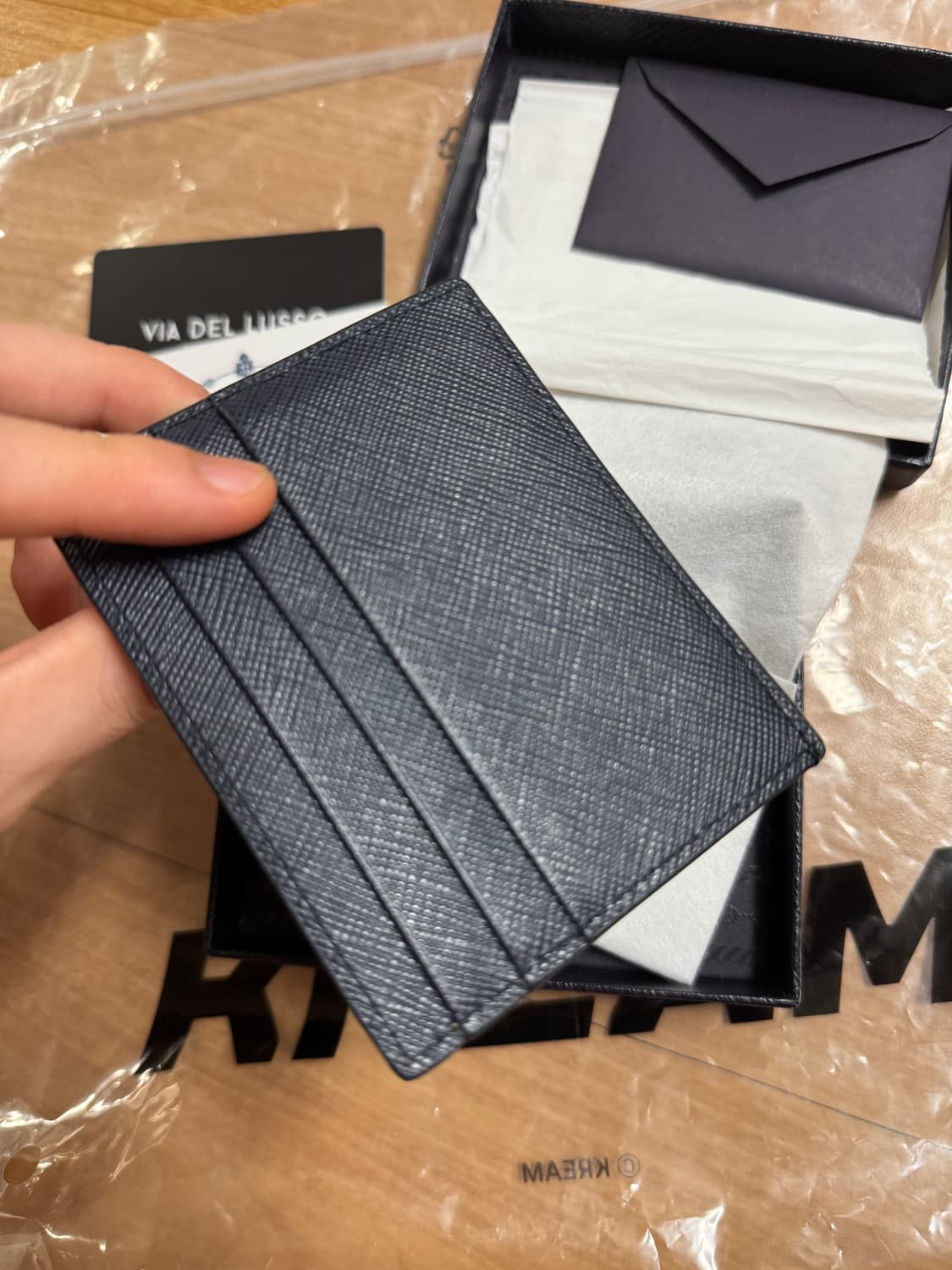 프라다 카드지갑 발틱 블루 상품이미지2