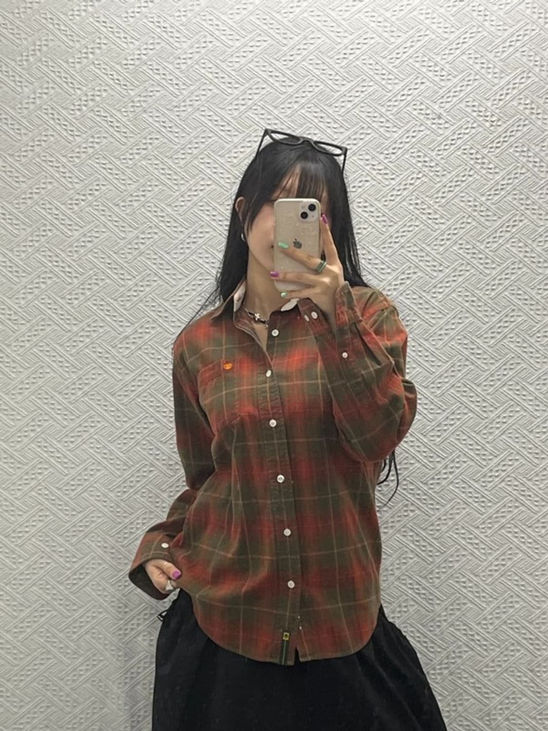 팀버랜드 빈티지 내추럴 홀리데이 체크 셔츠 S C06647 상품이미지2