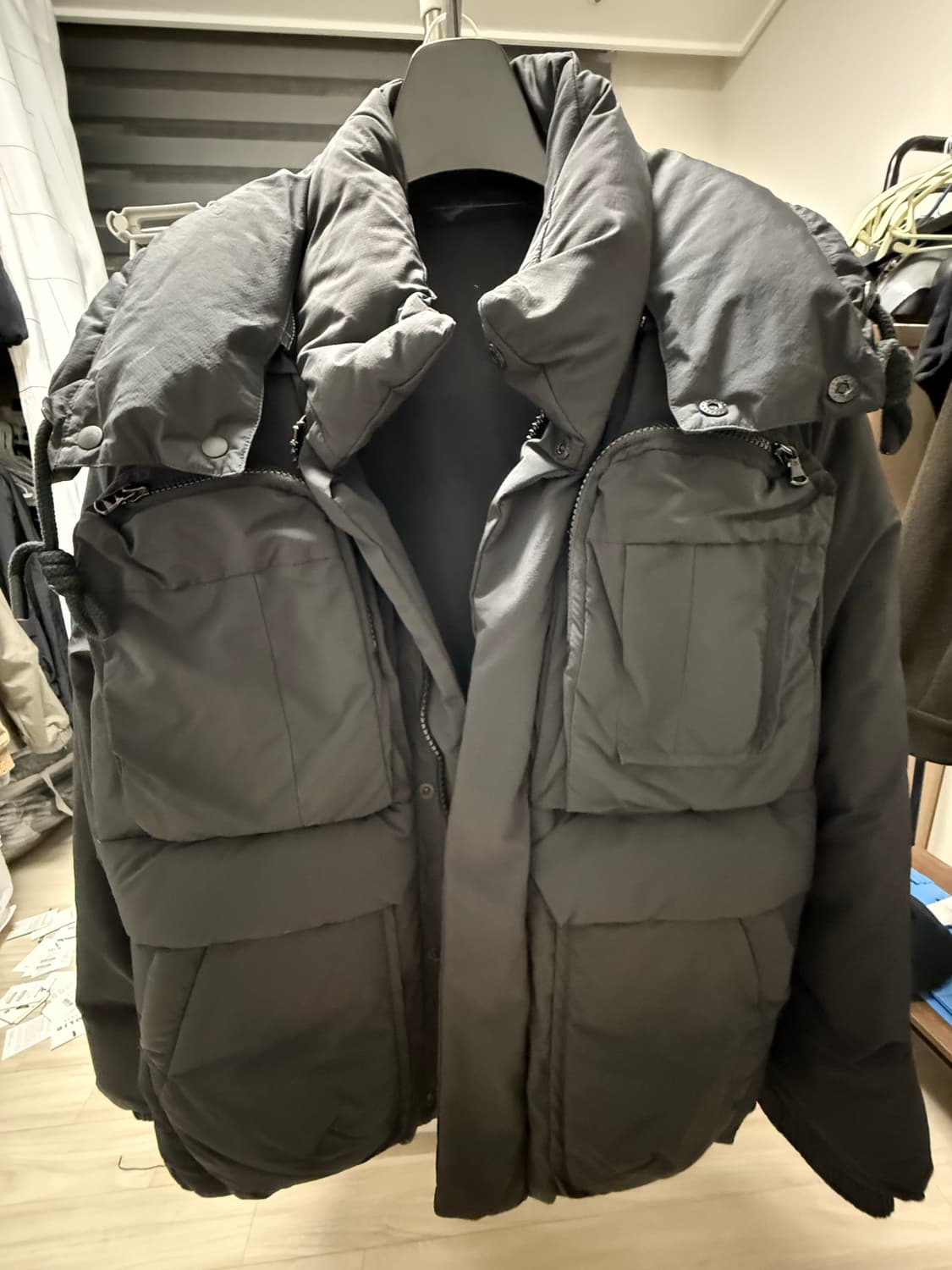 시스템옴므 구스다운 팔 분리 패딩 100사이드 상품이미지1