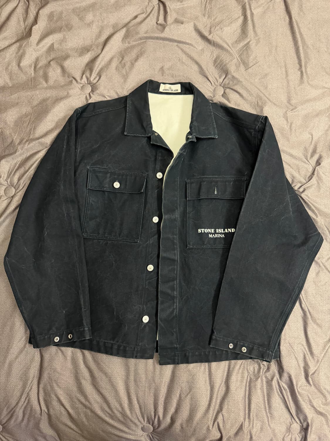 스톤아일랜드 Stone Island 마리나 코튼 캔버스 오버셔츠 상품이미지1