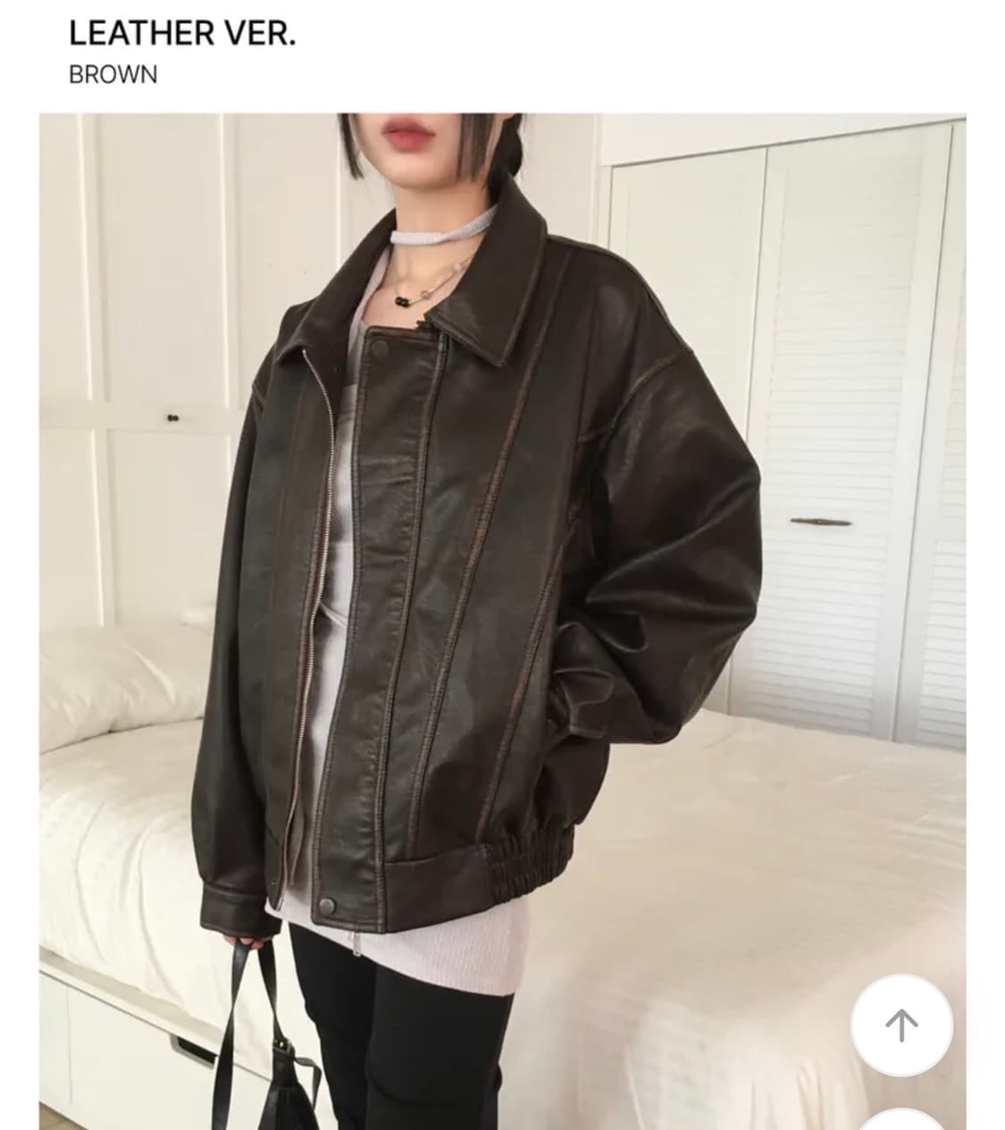 원더원더 레더자켓 브라운  상품이미지3