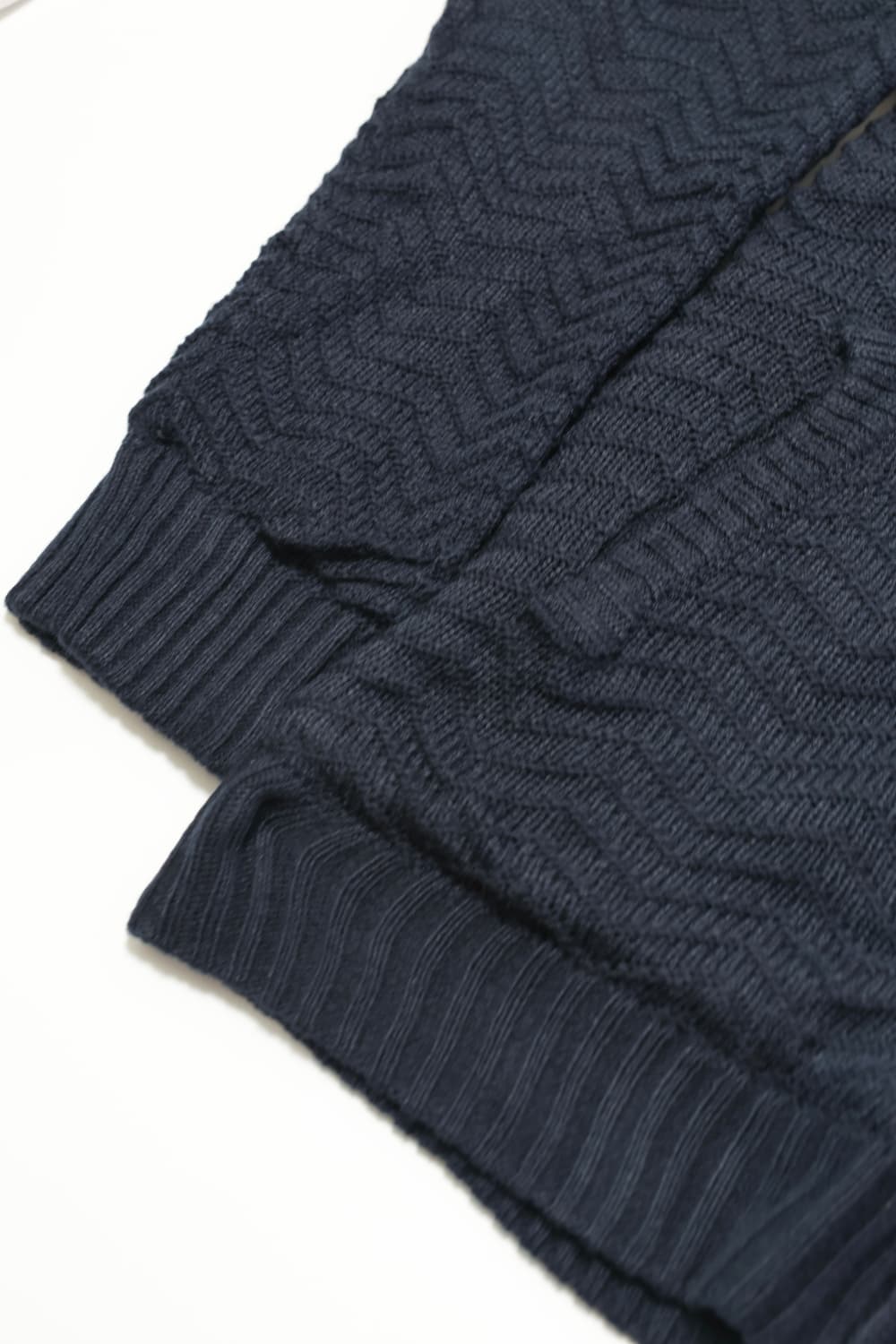 Navy Toggle Faux Fur Lined Knit Hoodie  상품이미지3