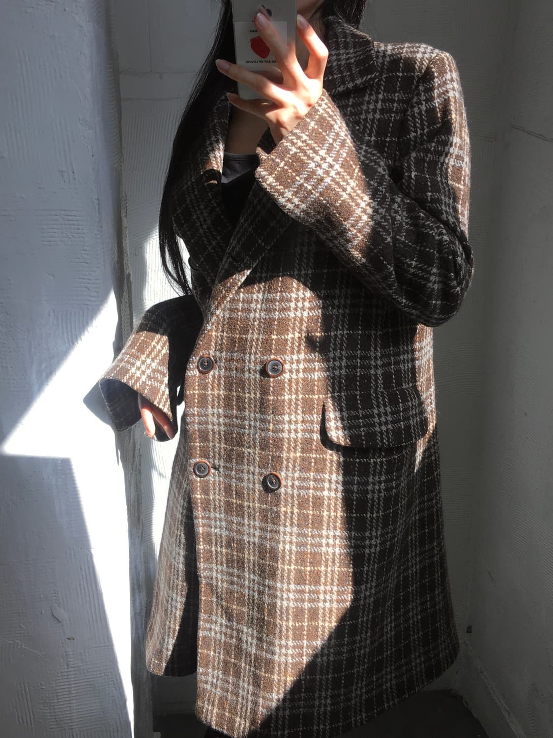 Jil Sander 질샌더 브라운 체크 더블 울 블레이저 상품이미지3