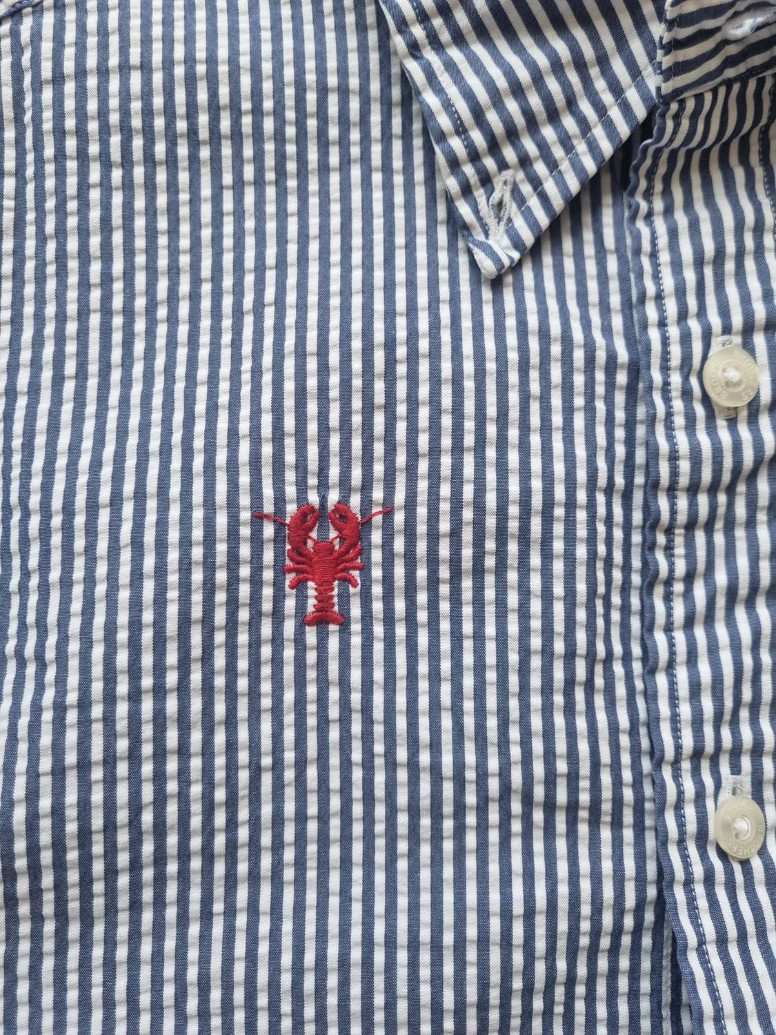 브룩스브라더스 시어서커 랍스터 스트라이프 셔츠 상품이미지2