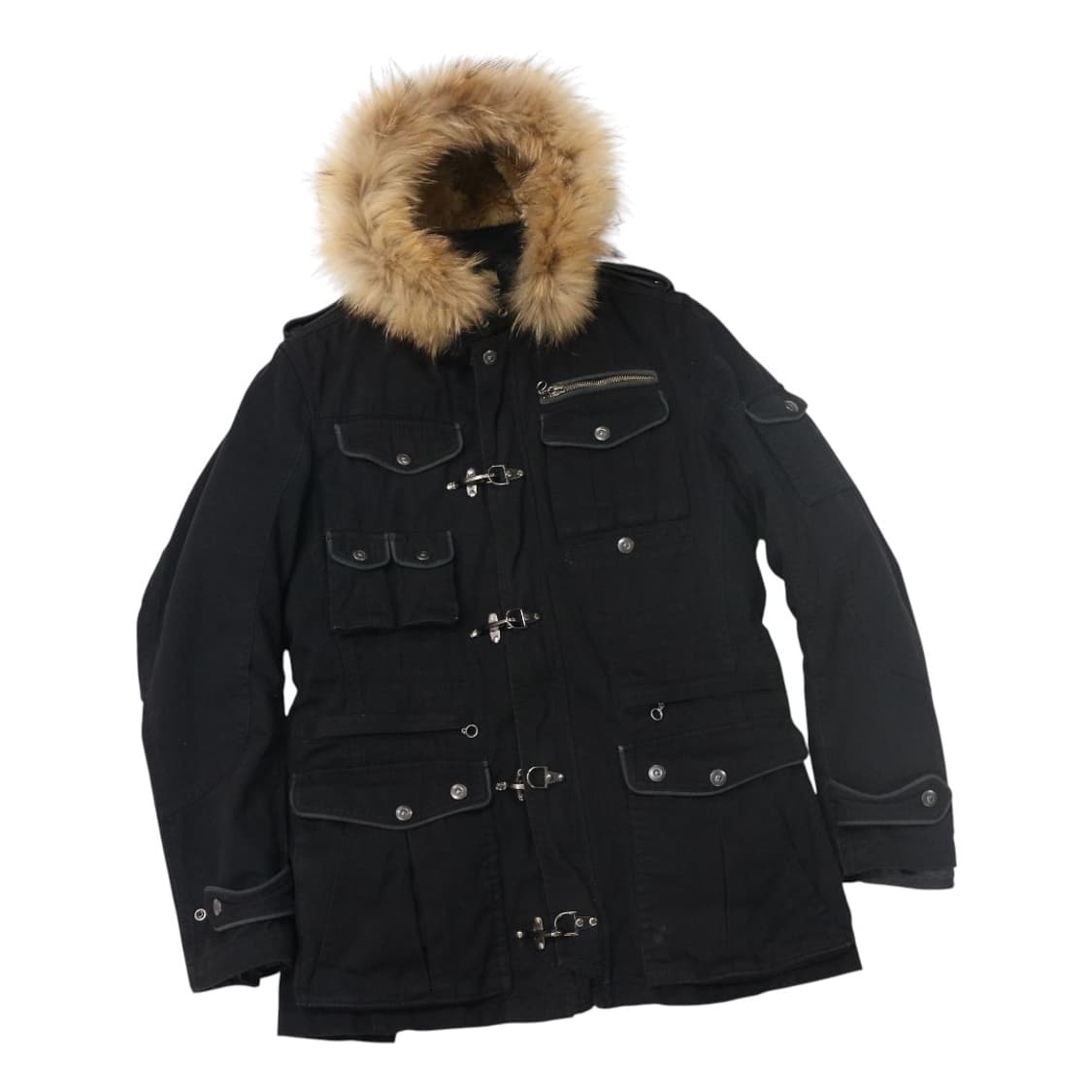 니콜 클럽 포 맨 빈티지 퍼 후드 보아 안감 밀리터리 자켓 46 상품이미지1