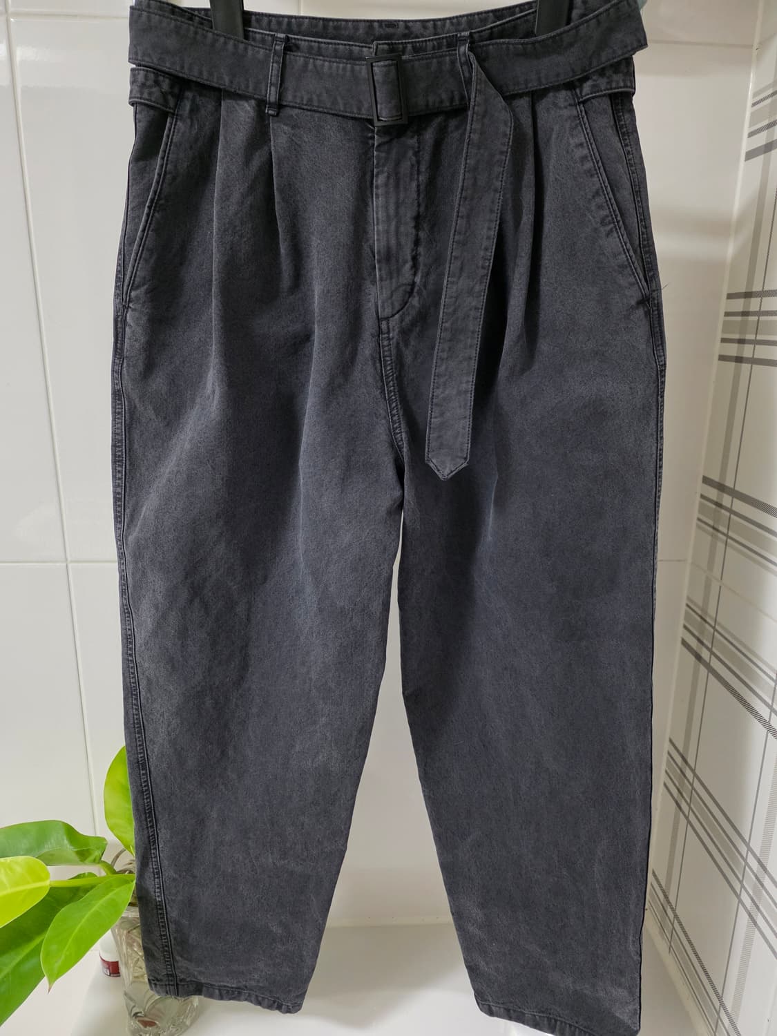 준지 투턱 벨티드 팬츠 44사이즈 상품이미지1