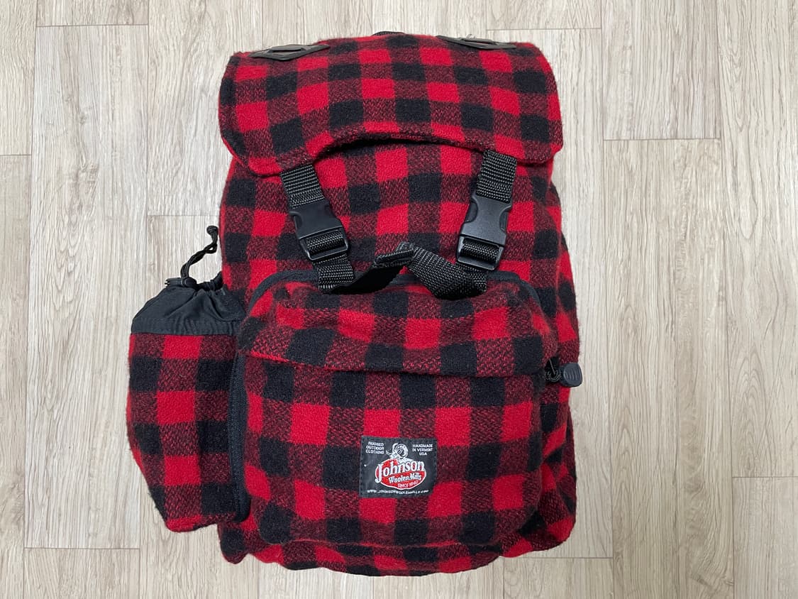 존슨울른밀즈 럼버잭체크 울 백팩(RRL&LVC&폴로) 상품이미지1
