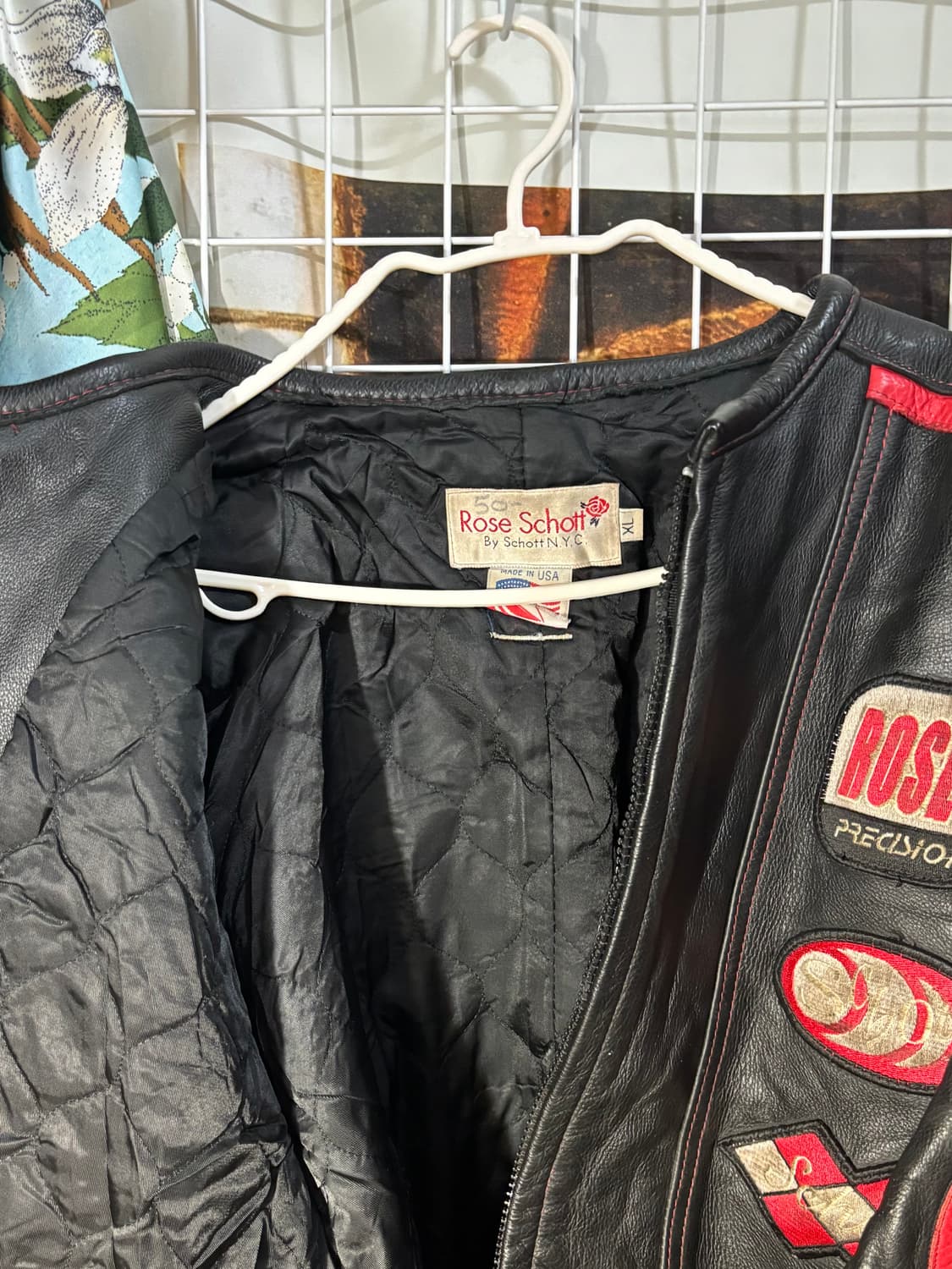 Rose Schott NYC 레이싱 레더 자켓 XL 상품이미지6