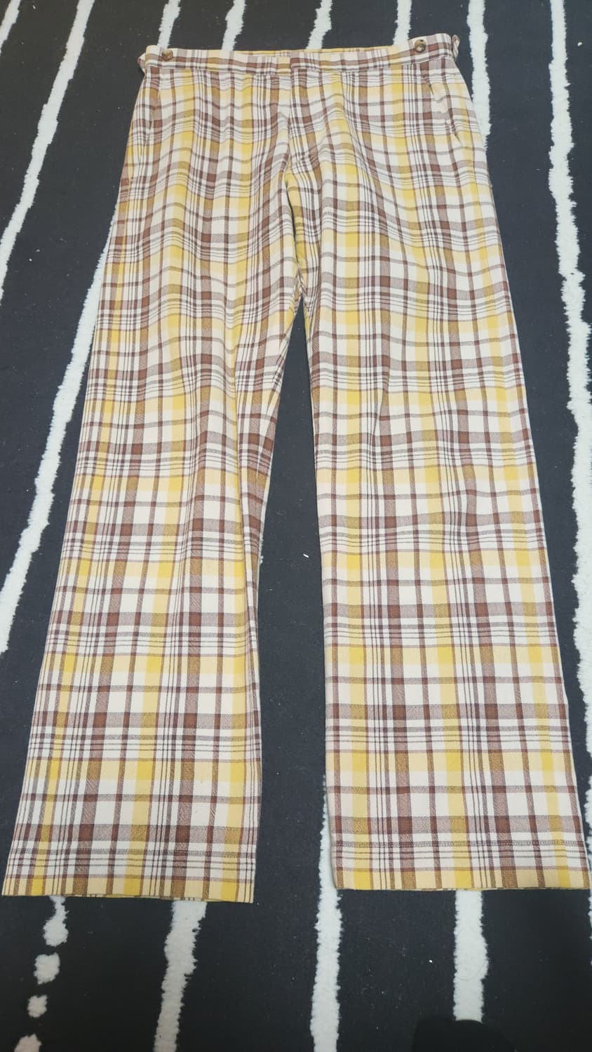 꼼데가르송 옴므플러스 체크 패턴 슬랙스 상품이미지1