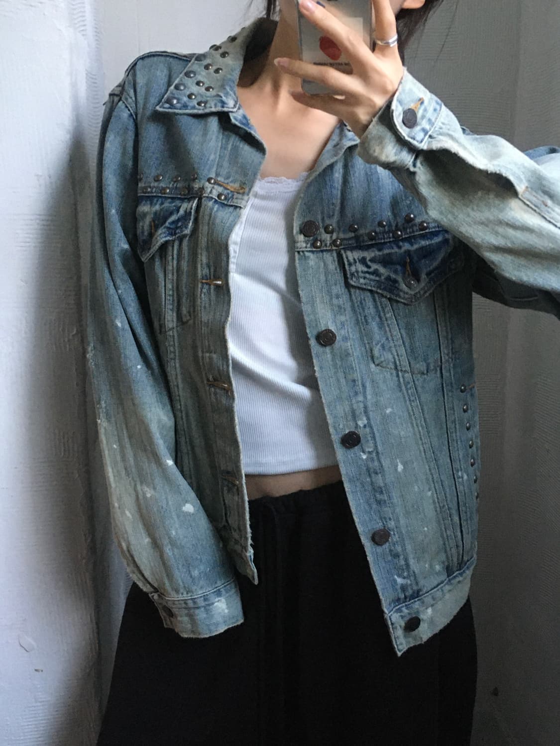 Denim&supply 데님 앤 서플라이 스터드 데님 트러커 자켓  상품이미지1