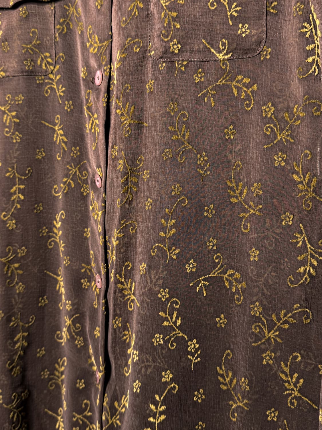 Sheer Floral Embroidery Shirt 상품이미지7
