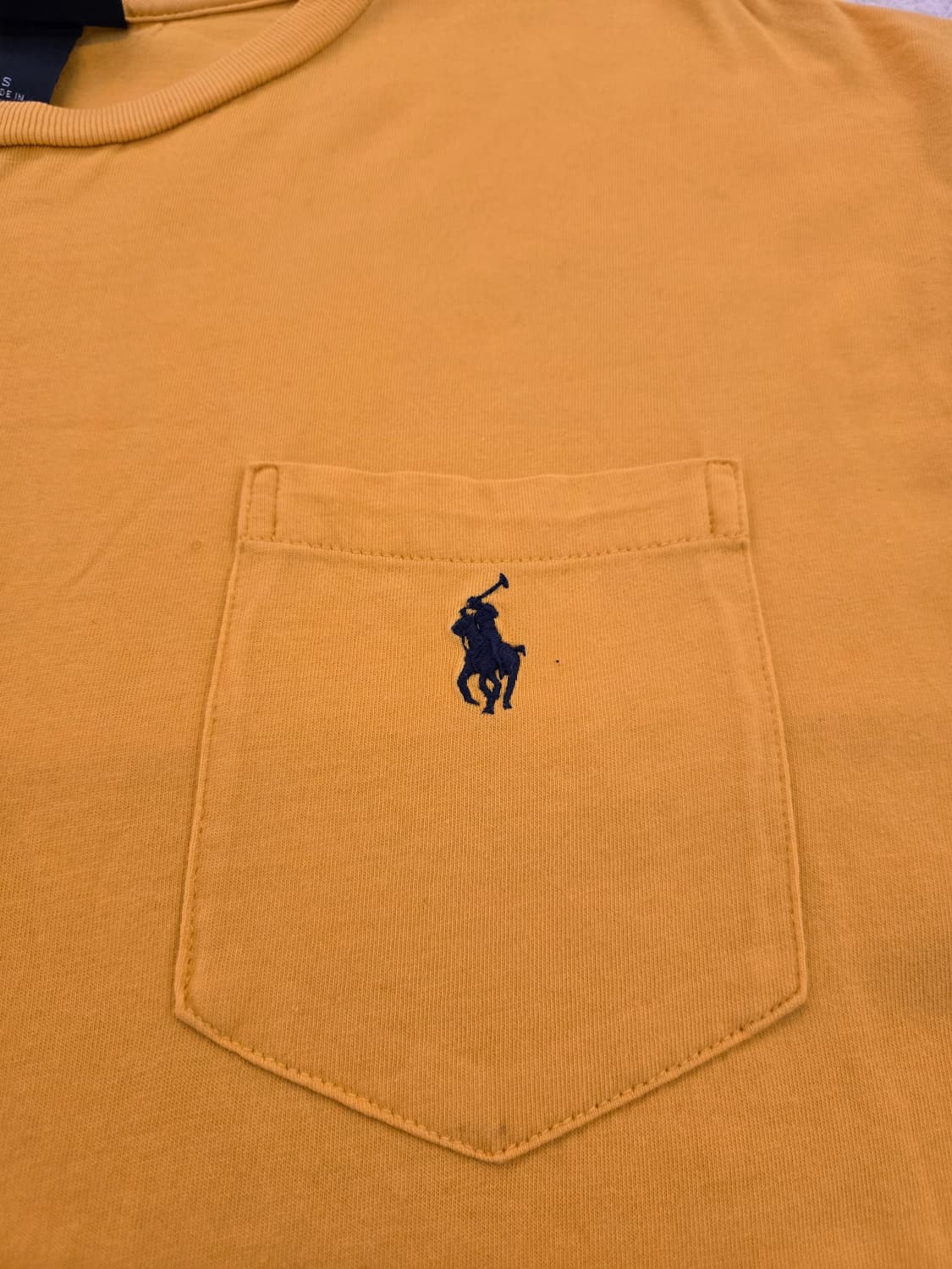폴로 랄프로렌 포켓 반팔 티셔츠 옐로우 S 상품이미지4