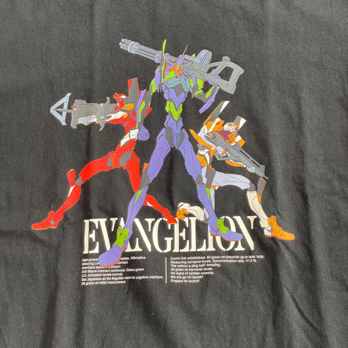 에반게리온 유니클로 콜라보 UT 블랙 L 상품이미지2