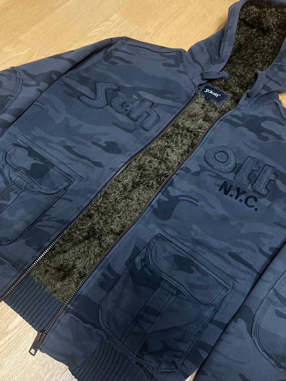 Schott 밀리터리 후드 집업  상품이미지3