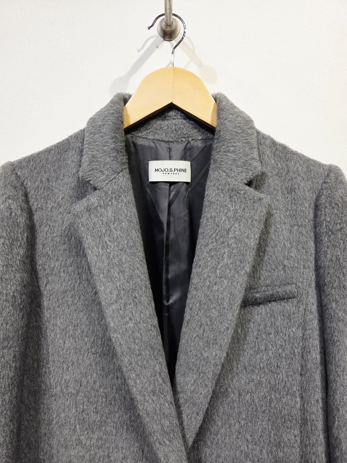 모조에스핀(MOJO.S.PHINE) 수리 알파카 혼방 하프/롱 코트 상품이미지3