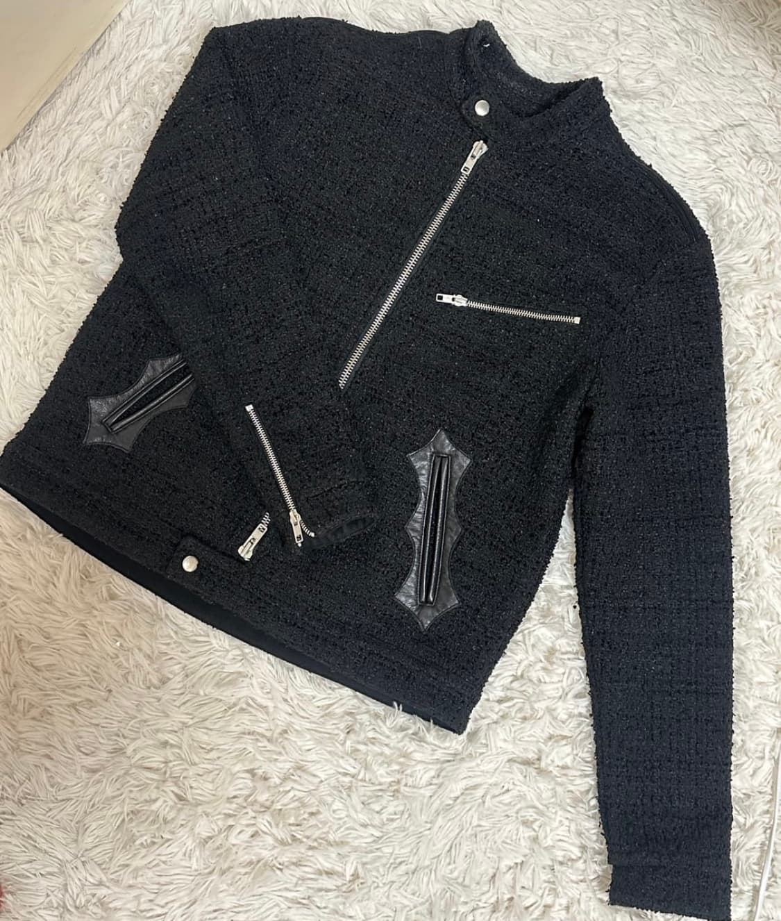 ONLY I EXIS 싱글 바이커 트위드 자켓 M 상품이미지1