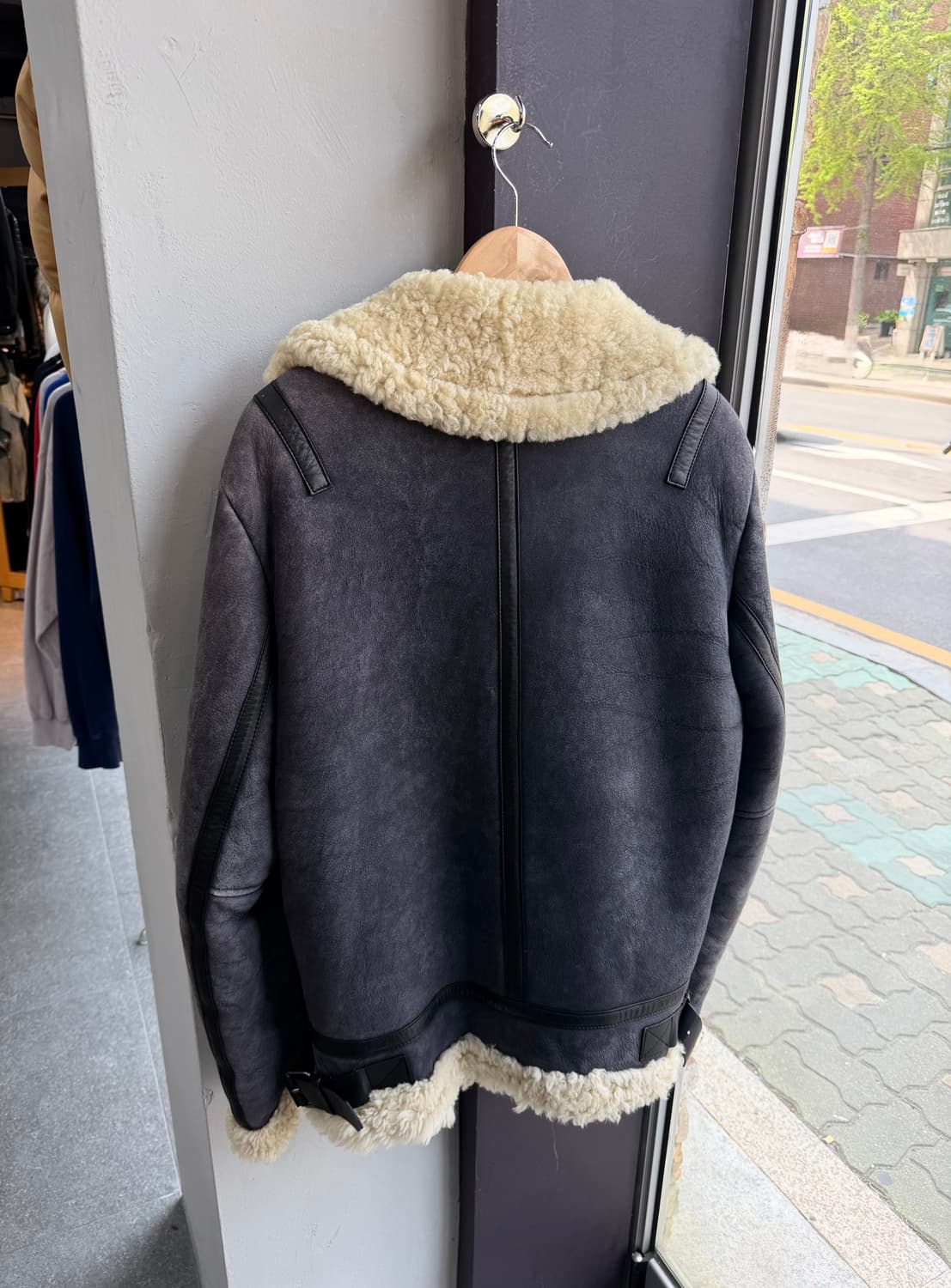 100/ 시스템옴므 리얼 무스탕 레더 자켓 상품이미지7