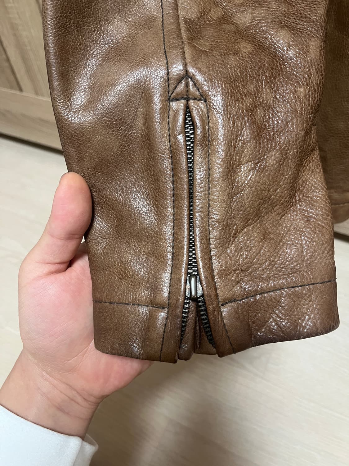 90’s LEVIS 카우레더자켓 상품이미지3