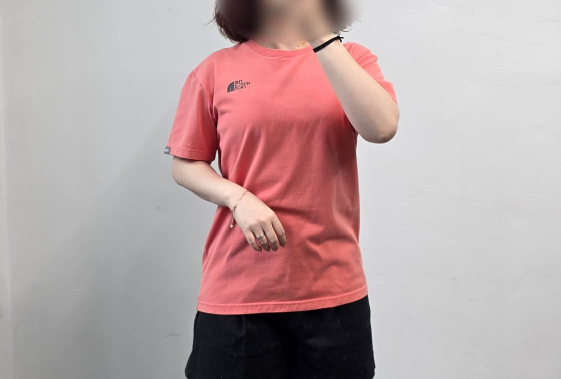 [프립]노스페이스 반팔티 코랄 핑크 상품이미지2