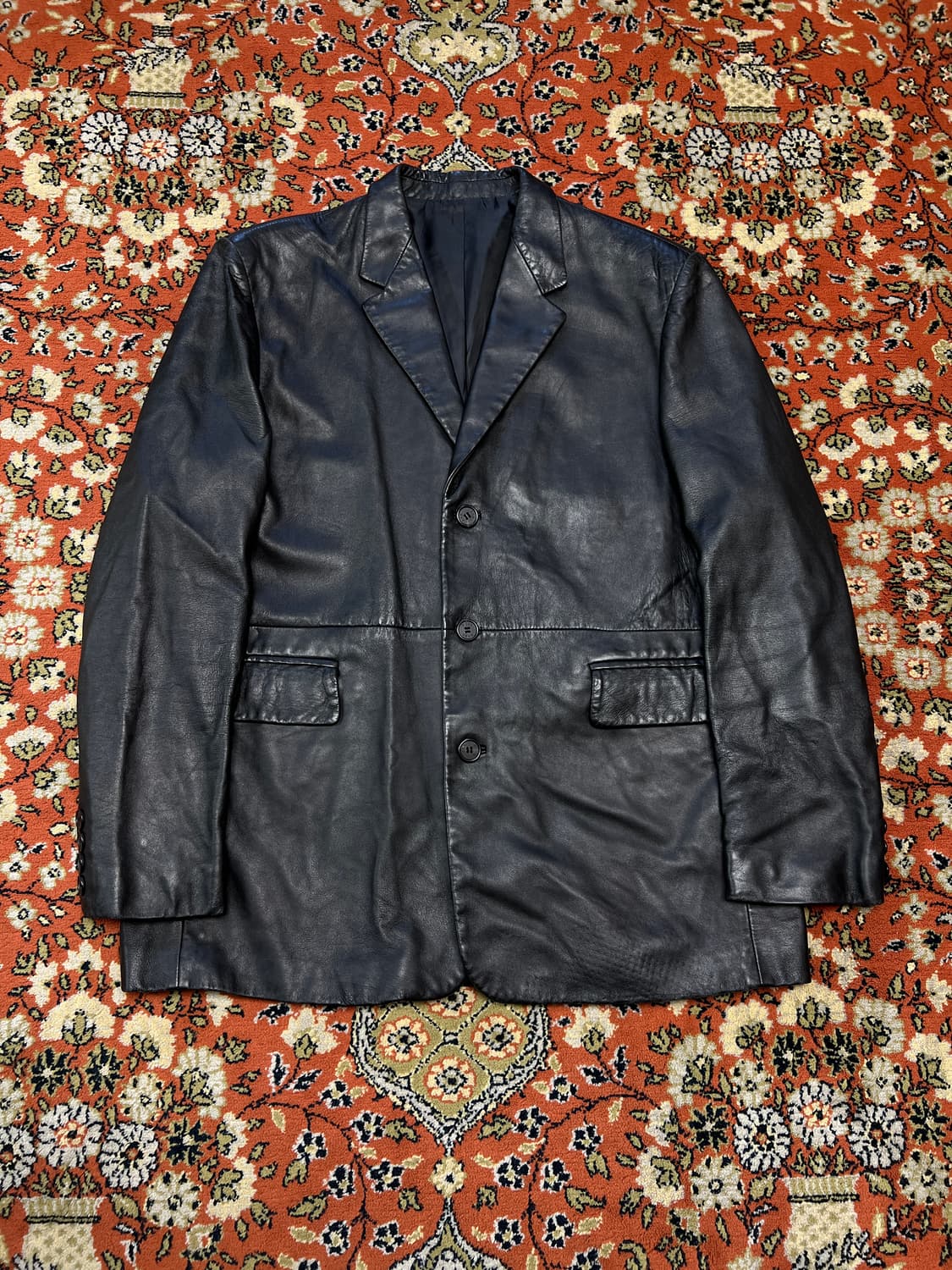 [L] 램스킨 빈티지 양가죽 블레이저 자켓 상품이미지1