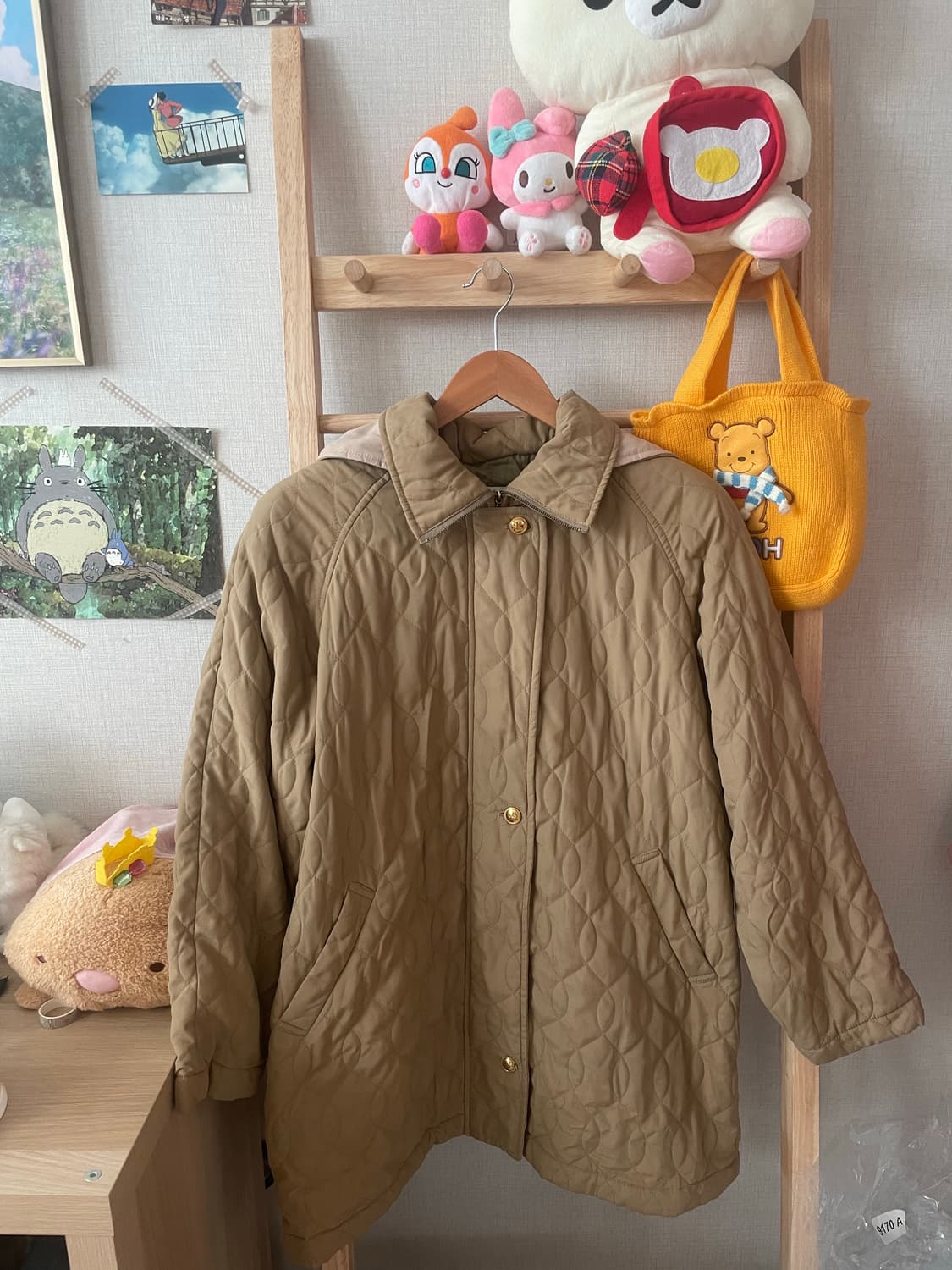 모리걸 빈티지 카라 후드 패딩 상품이미지1