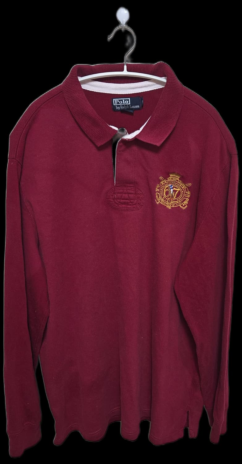 폴로 럭비 긴팔 버건디 상품이미지1