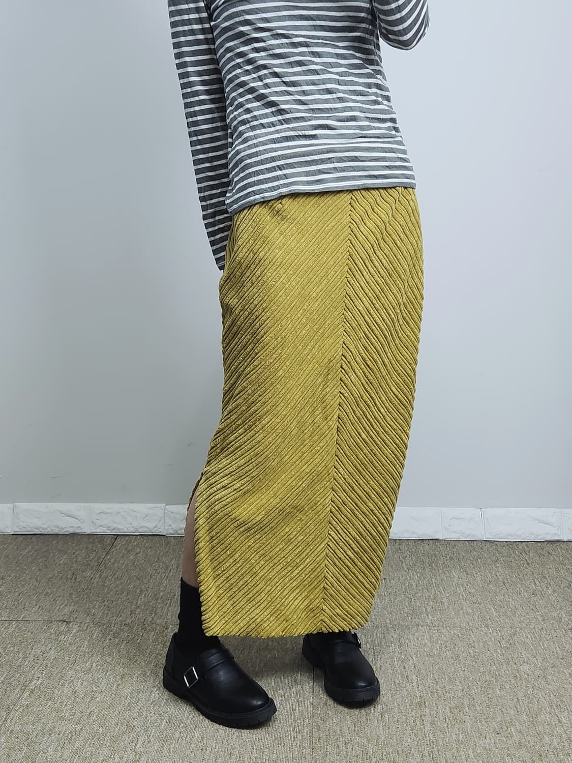 (니코앤드) 코듀로이 롱 스커트 상품이미지4