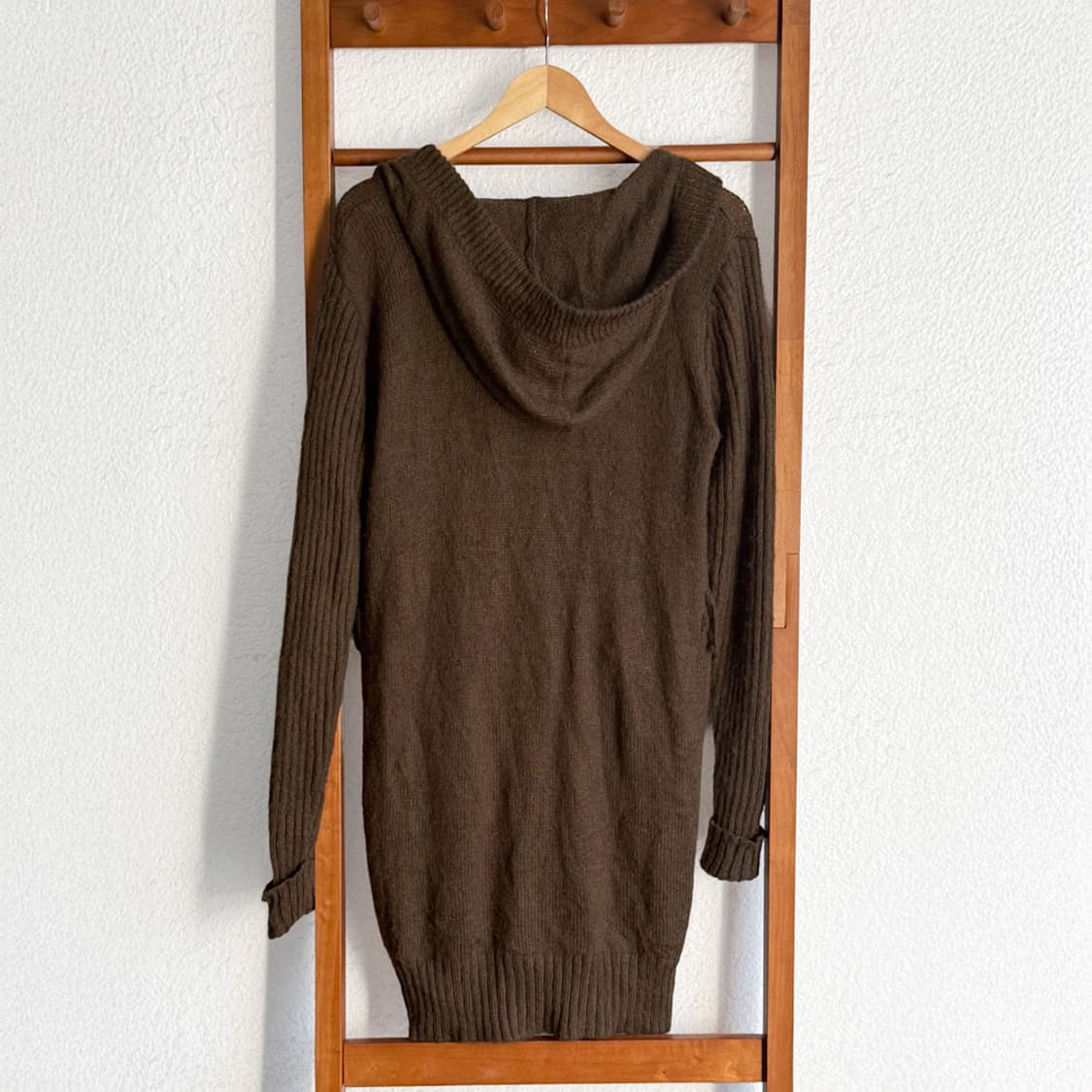 모헤어 코코아 롱후드 가디건 상품이미지6