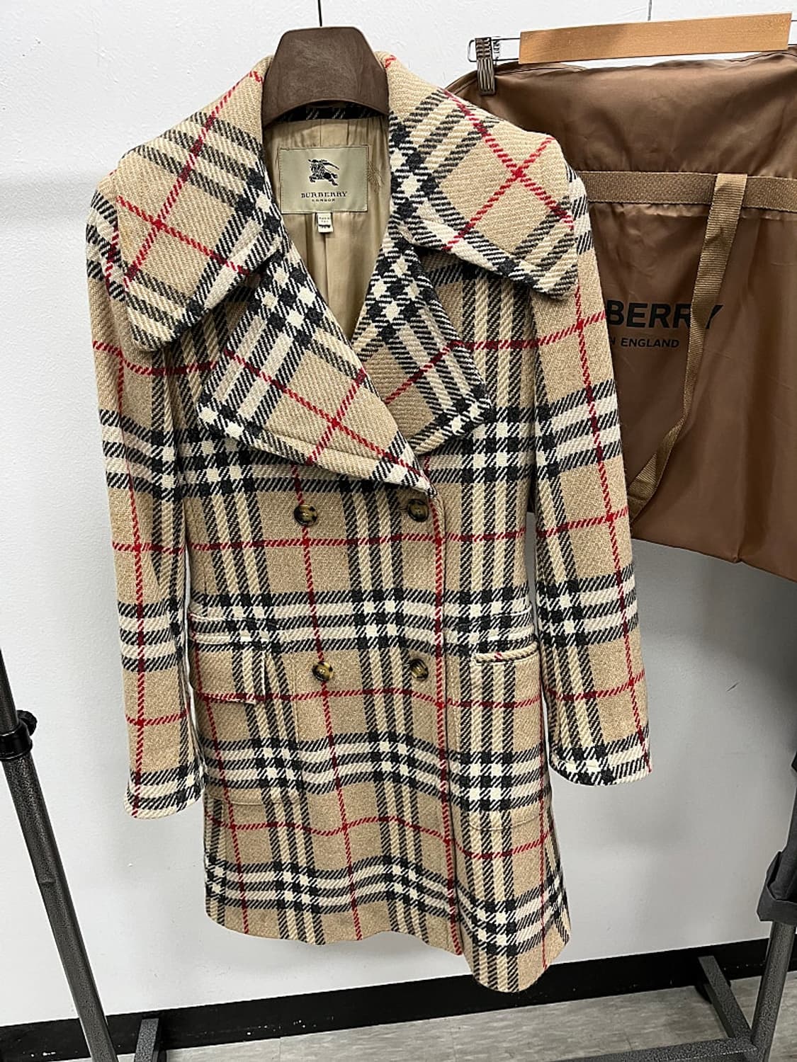 여) 버버리 이태리 노바체크 더블코트  상품이미지2