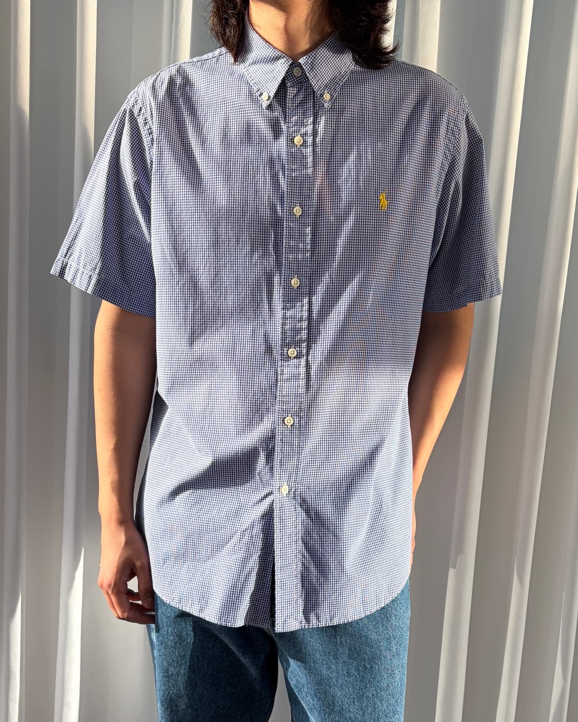 [L]폴로 랄프로렌 포플린 플레이드 반팔 셔츠 상품이미지4