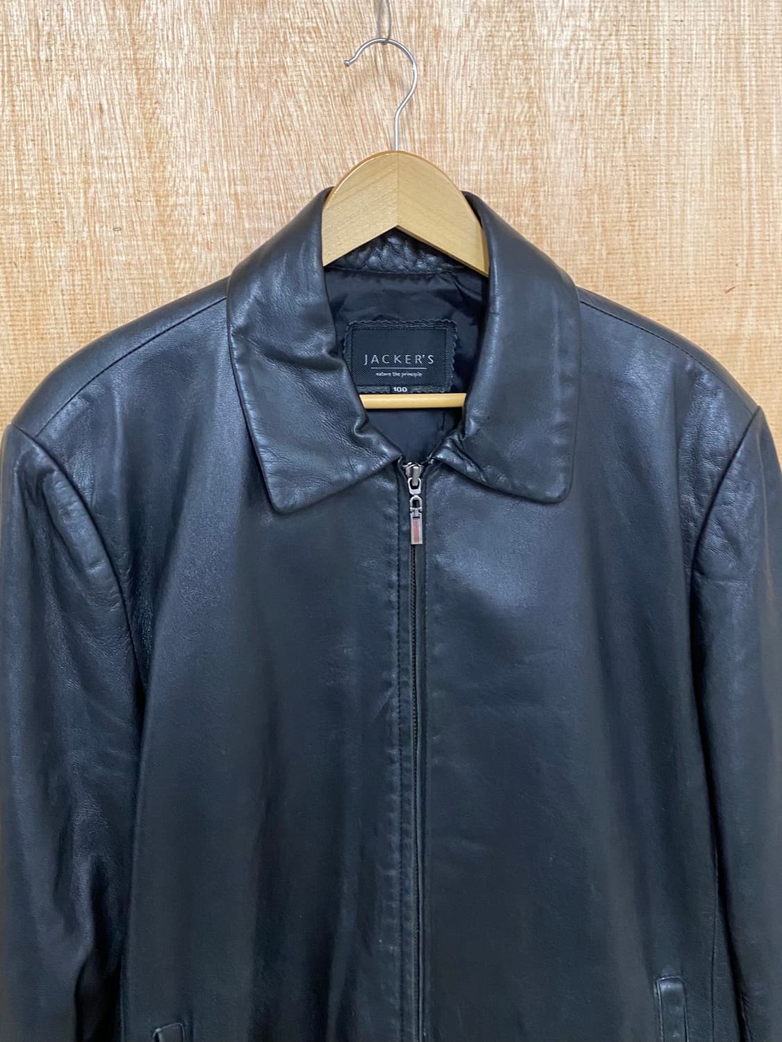VTG minimal leather jacket 미니멀 레더 자켓 상품이미지3