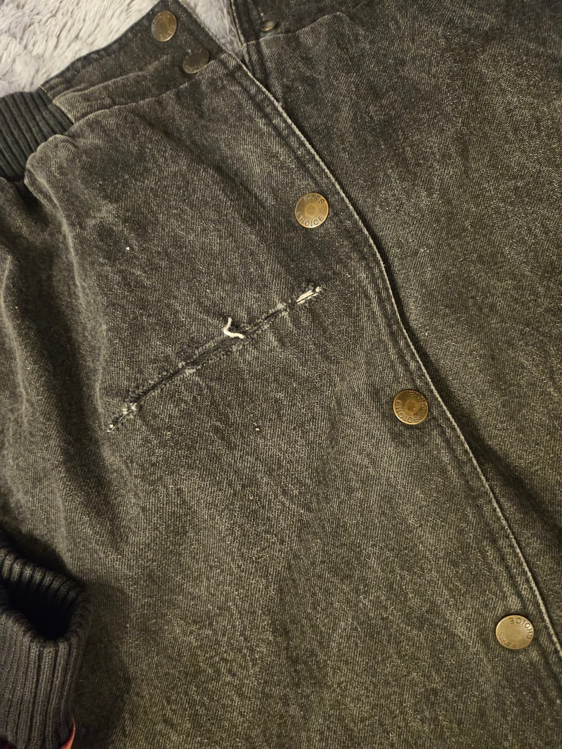 [2XL] 90s 빈티지 NFL 워싱턴 레드스킨스 데님 배색 바시티 자켓 상품이미지6