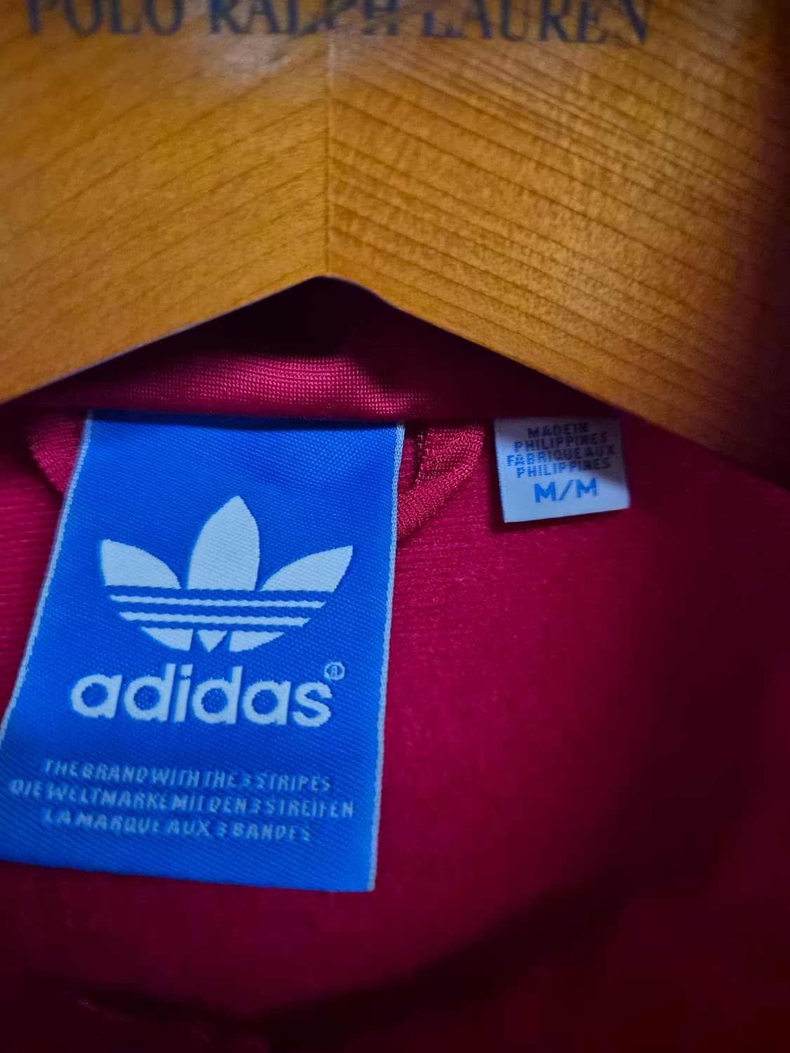 해외 M) 아디다스 파이어버드 버건디 트랙탑 져지 팝니다 상품이미지3