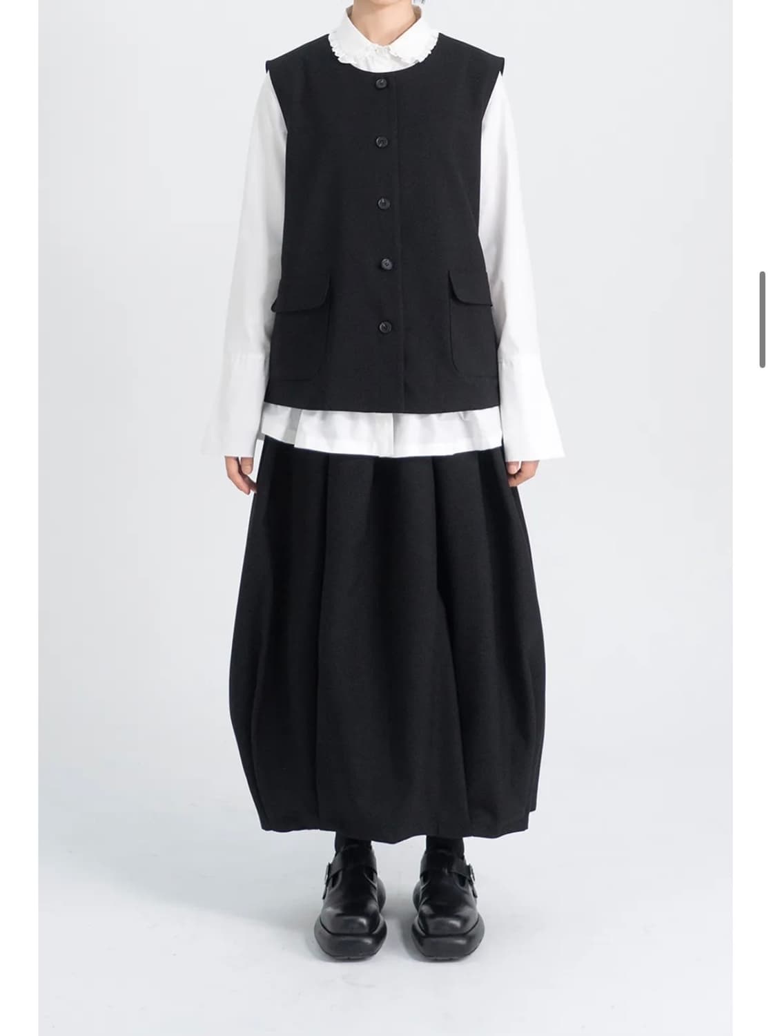 유노이아 frill collar shirt (white) 상품이미지1