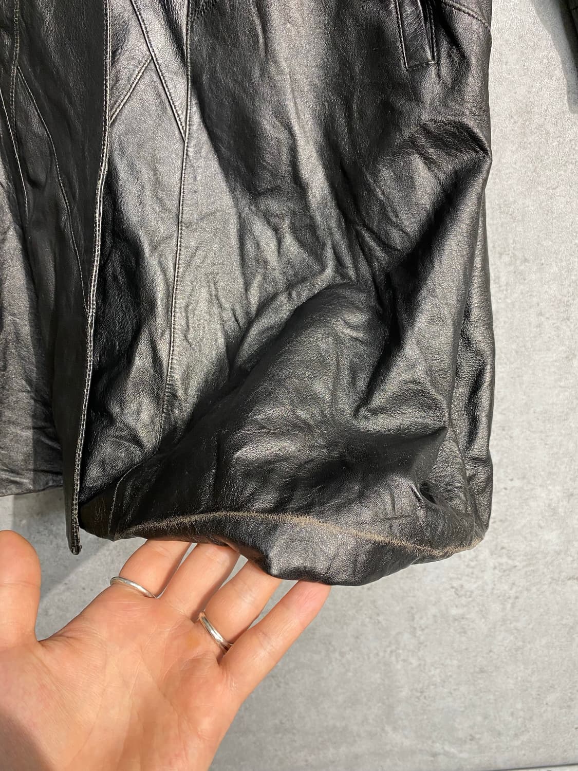 [F] 90s Pierre Balmain 발망 양가죽 레더코트 상품이미지5