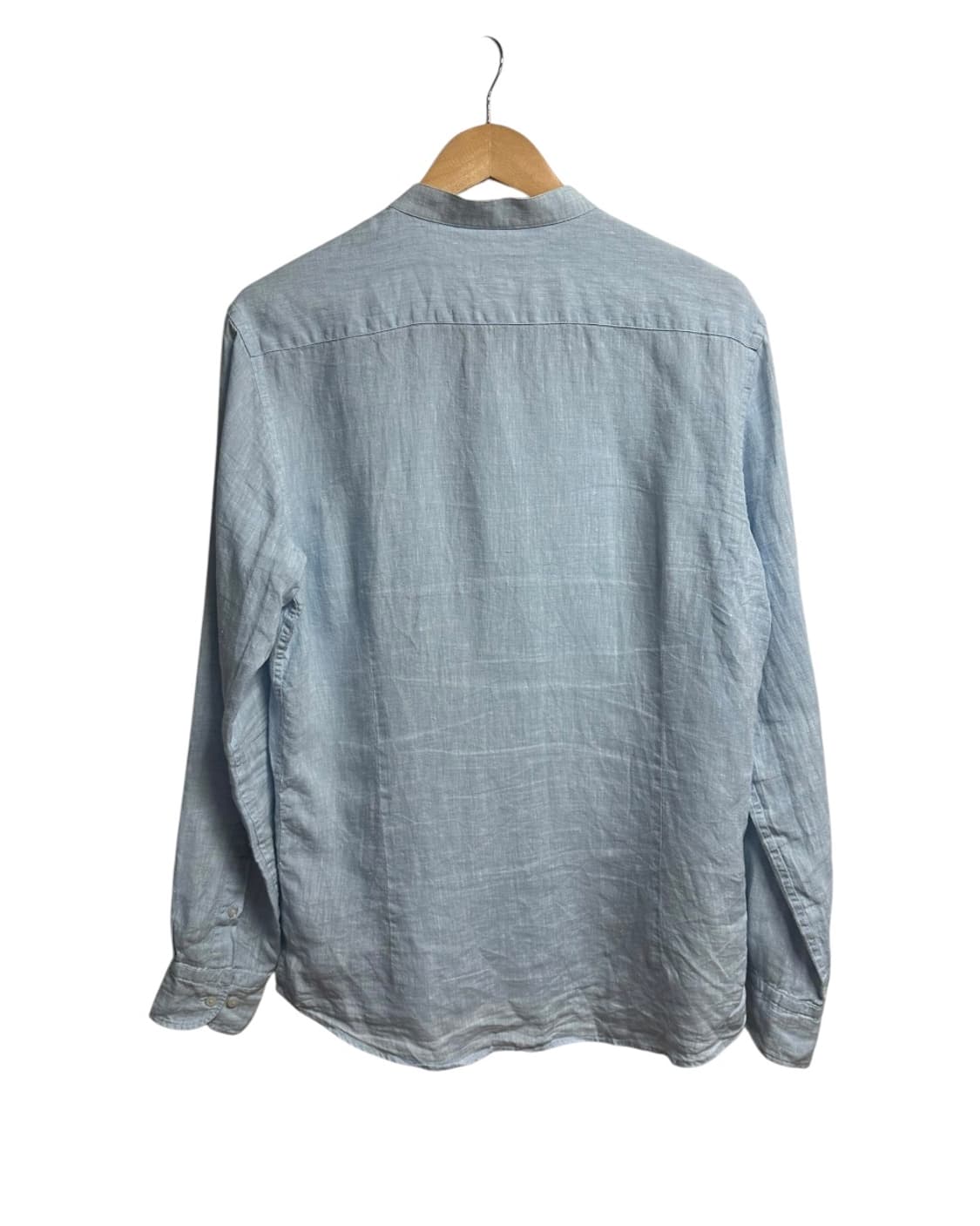 마시모두띠(Massimo Dutti) 헨리넥 린넨 셔츠 스카이블루 상품이미지5
