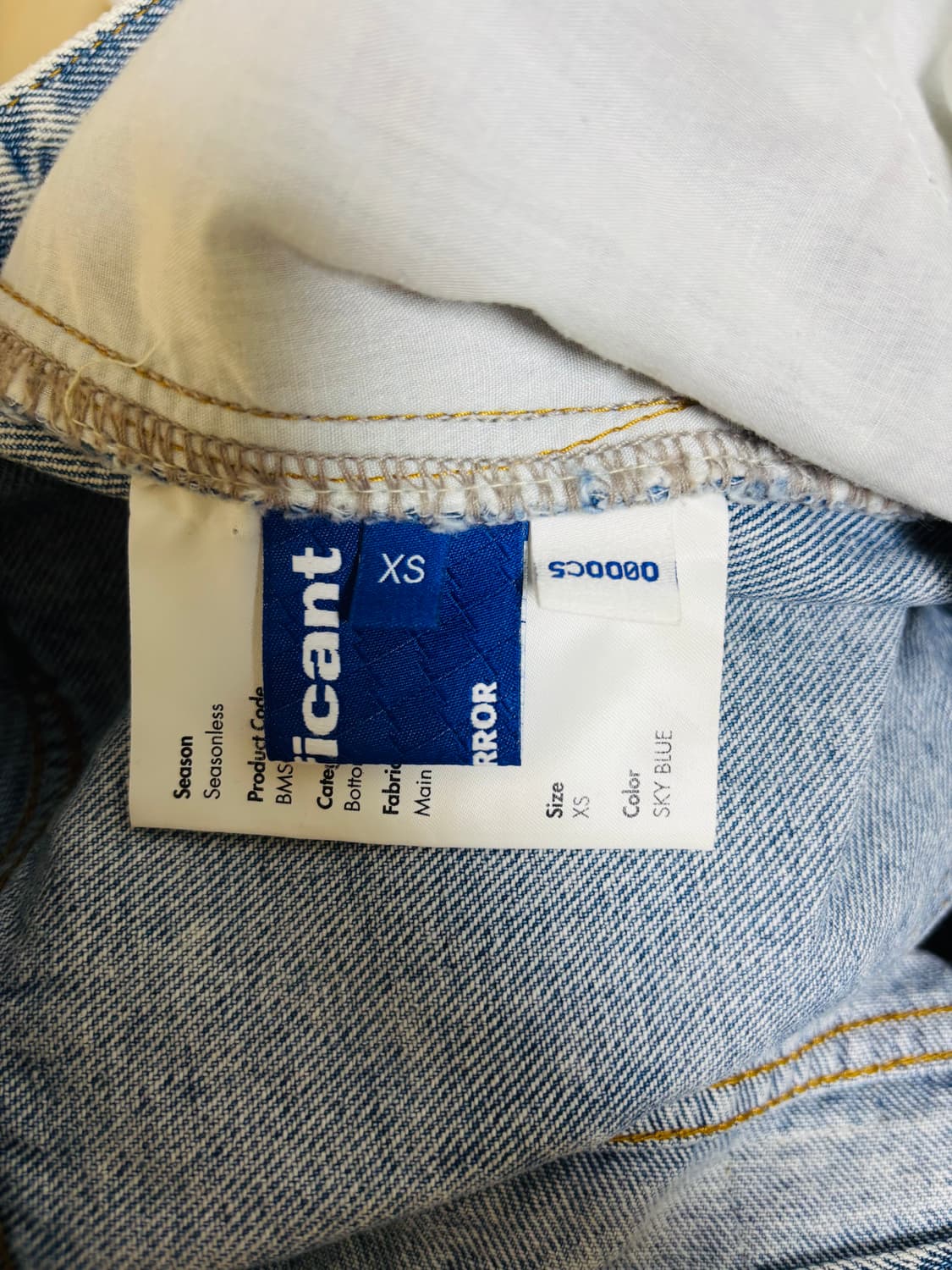 ADER ERROR 아더에러 시그니피컨트 태그 데님 팬츠 상품이미지6