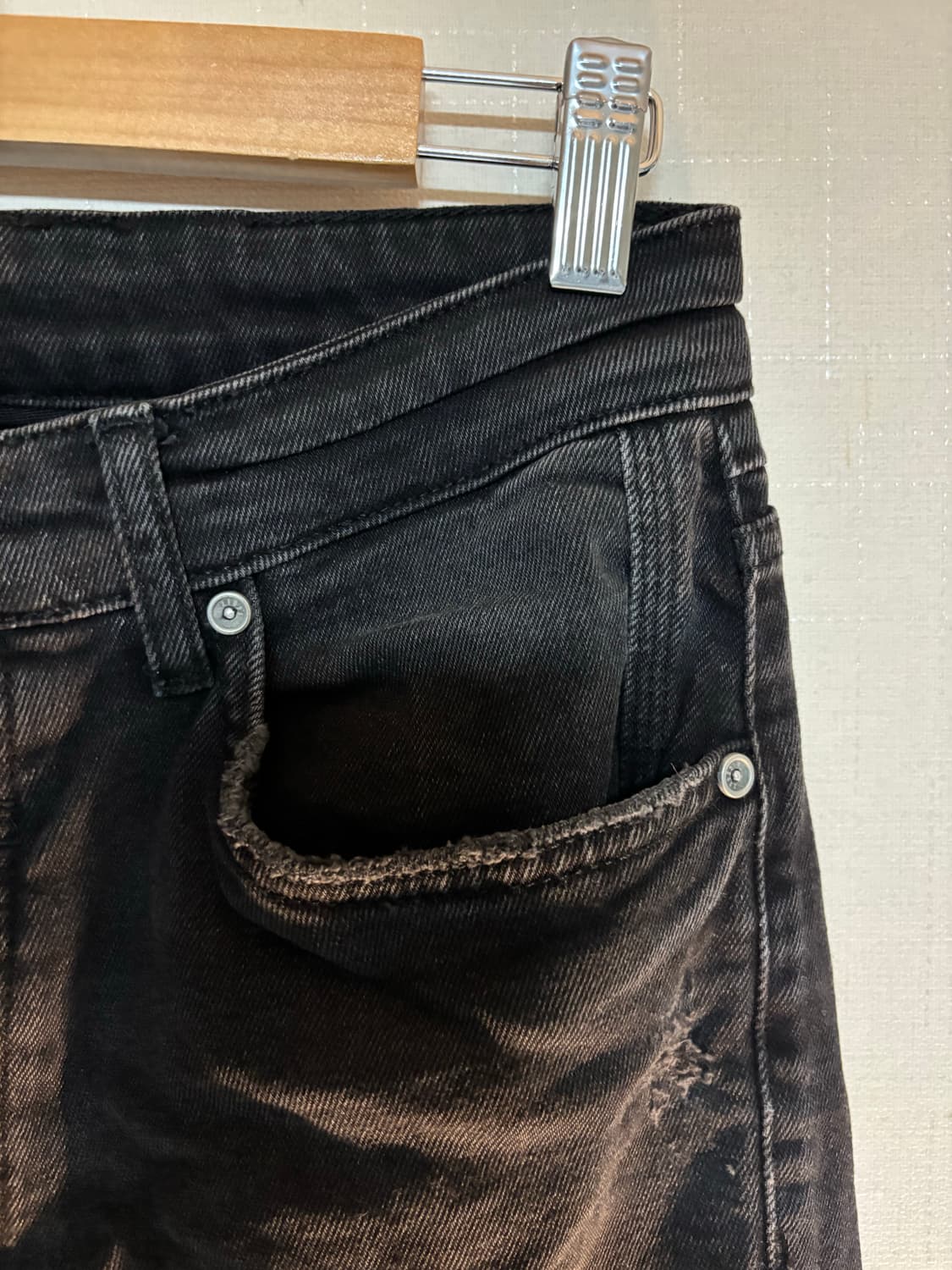 자라 맨 블랙 데님팬츠 청바지 상품이미지5