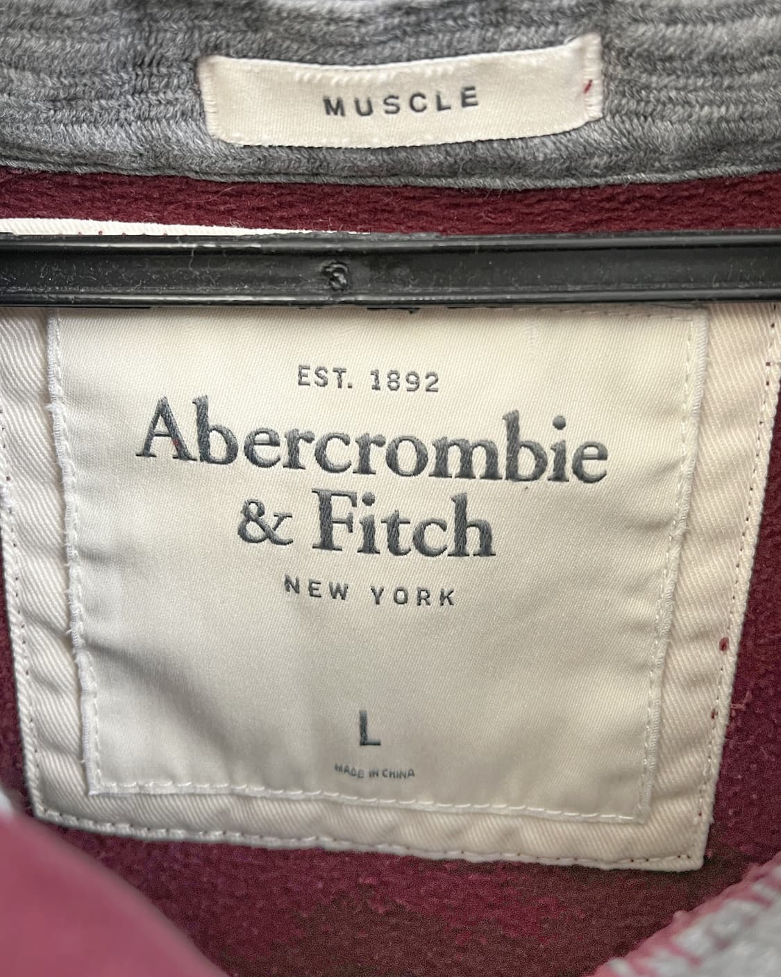 아베크롬비 FITCH 버건디 후드티 상품이미지7