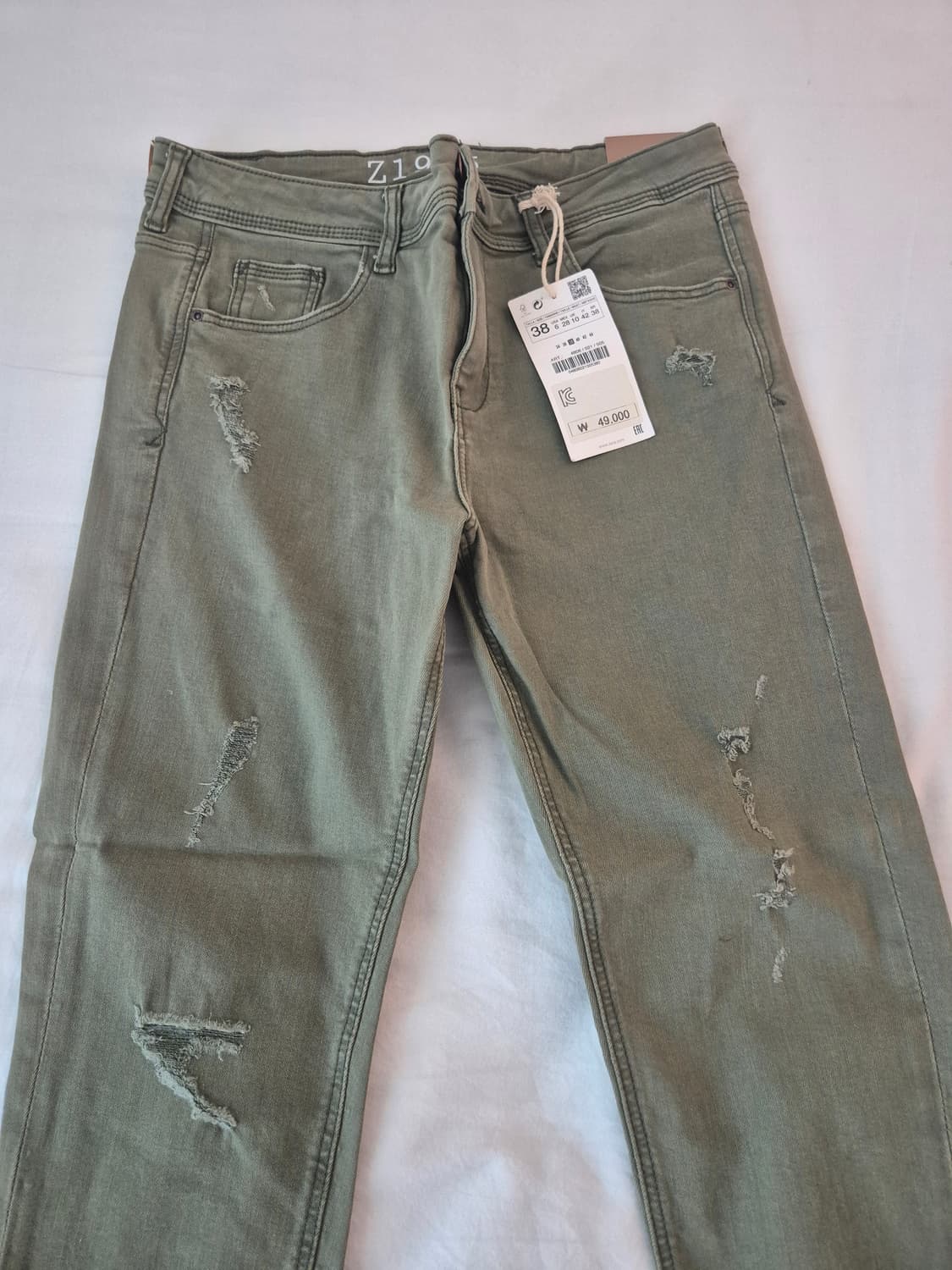 ZARA 카키 데님 상품이미지2