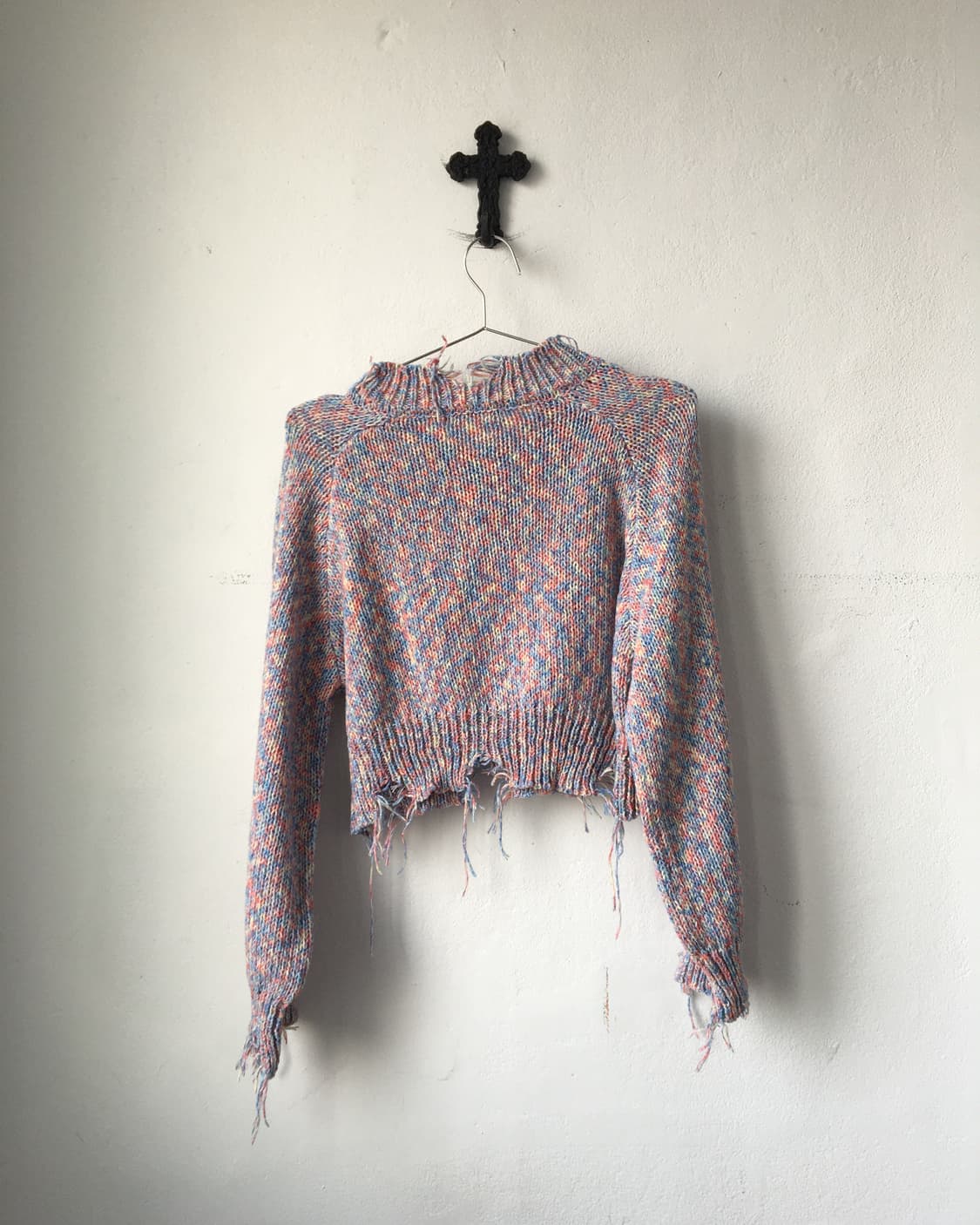 Fringe damage point knit 상품이미지3