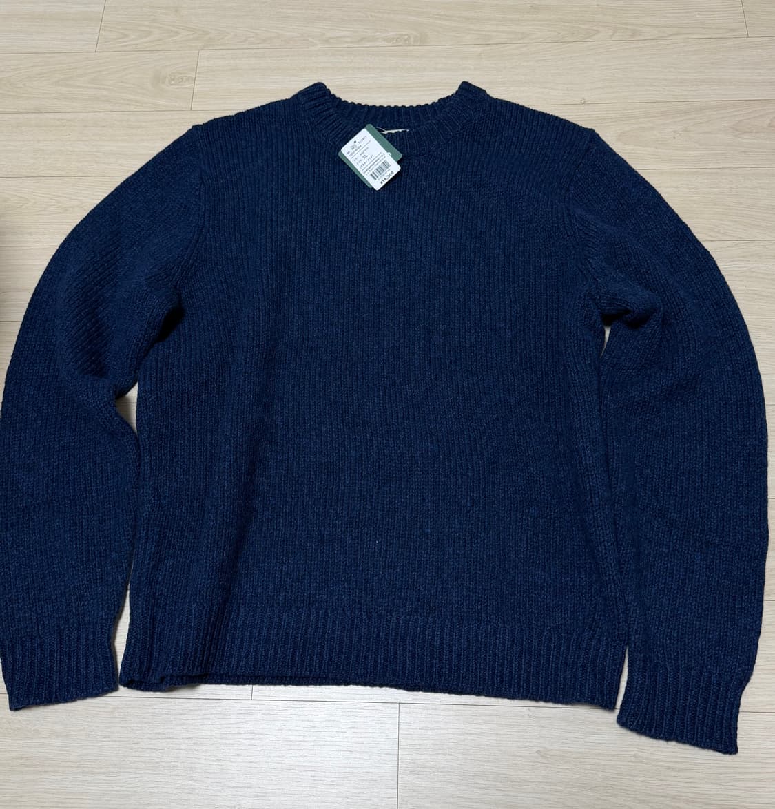 (XL) LL Bean 재팬 클래식 랙 울 스웨터 니트 네이비 상품이미지1