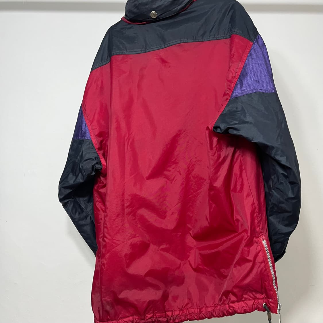 90s 바람막이 올드스쿨 아노락 점퍼  블랙퍼플레드그린 상품이미지8