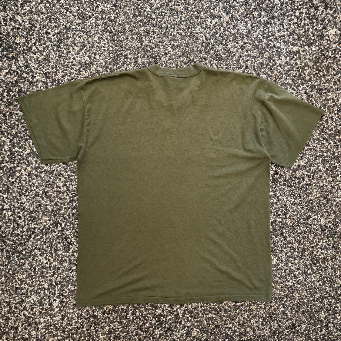 90s 로스코 올리브 드랩 싱글스티치 티셔츠 made in USA (XL 상품이미지3